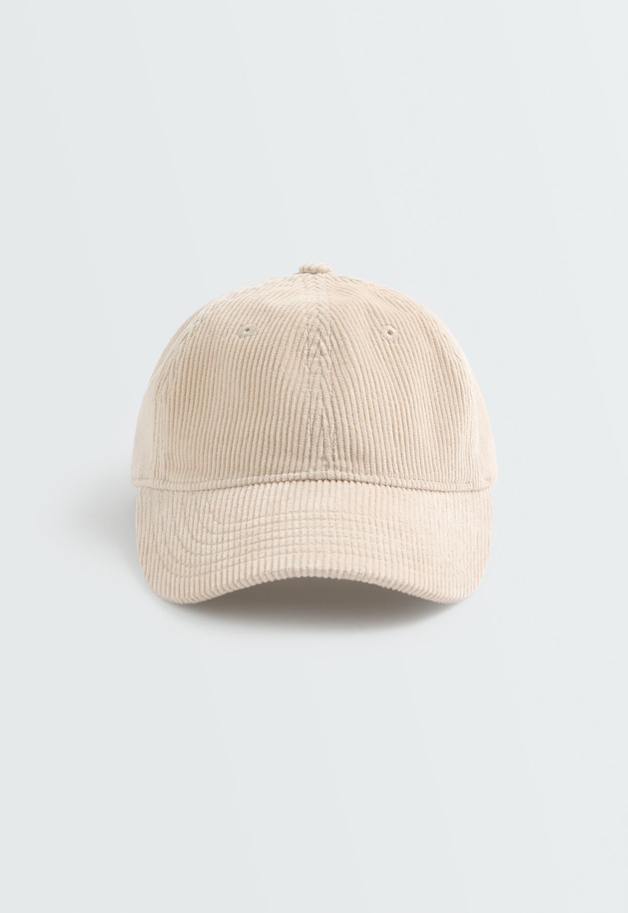 Corduroy cap — VANILLA