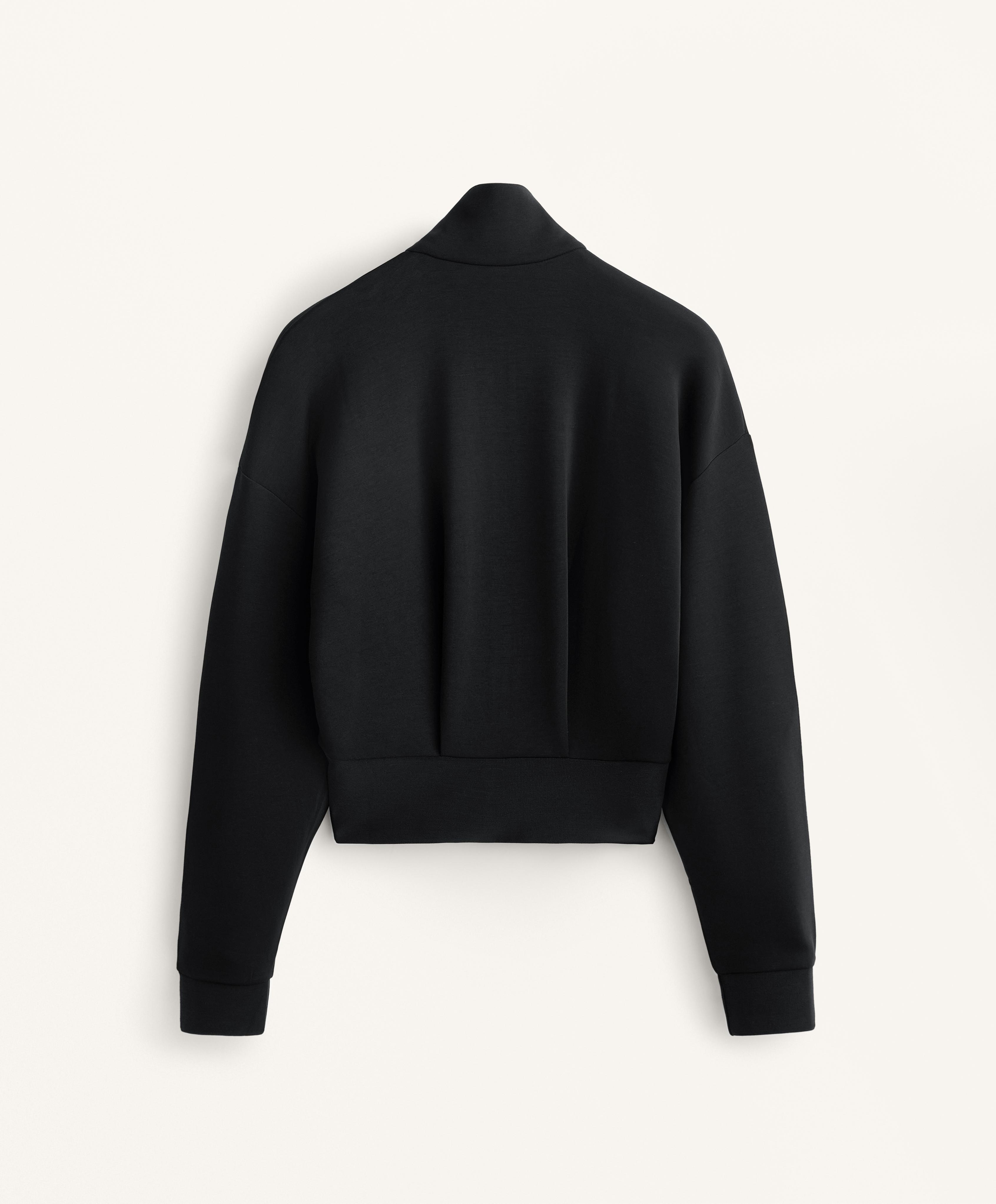 Soft-touch high neck jacket with modal