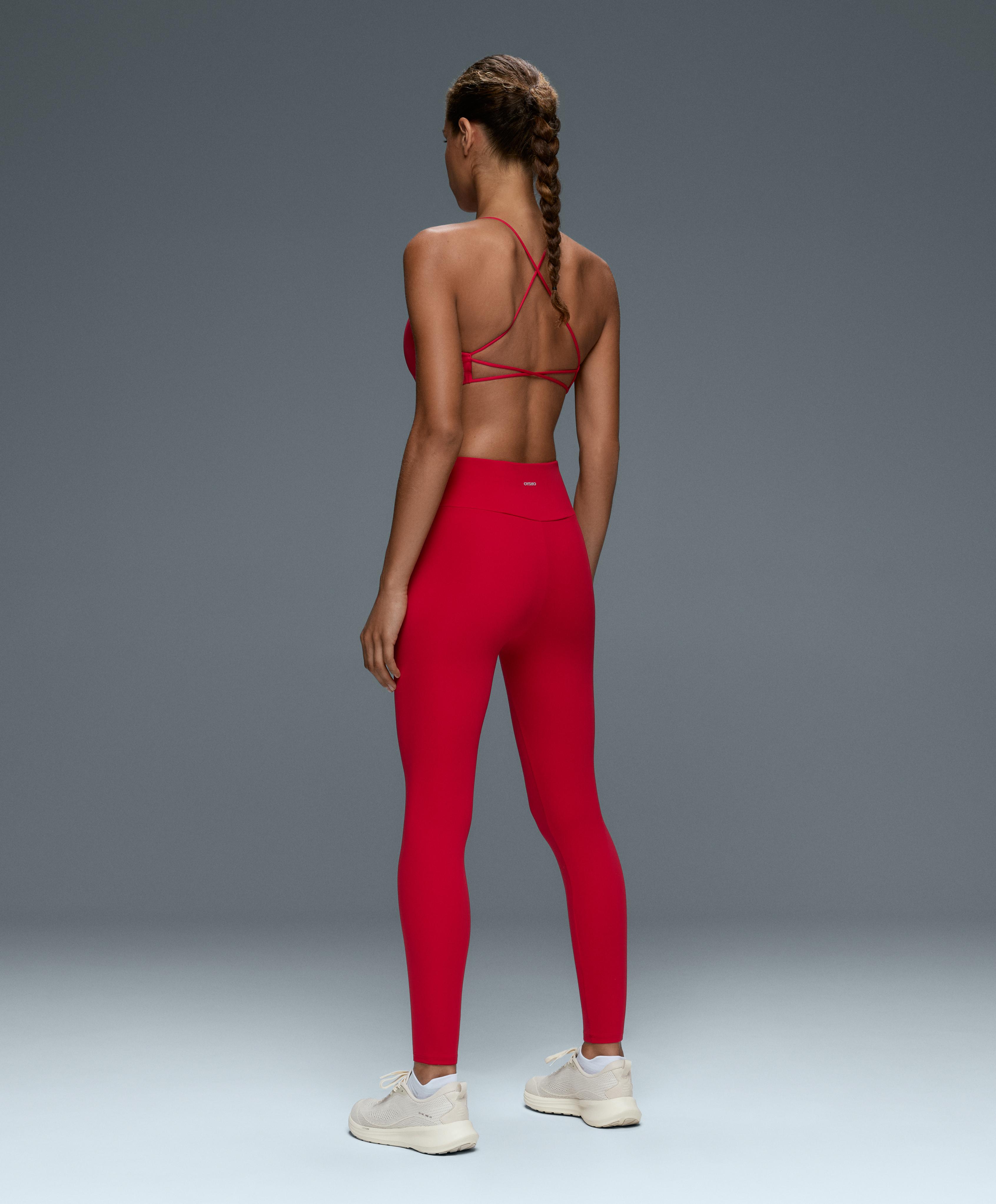 Low-support Comfortlux crossover sports bra — STRONG RED