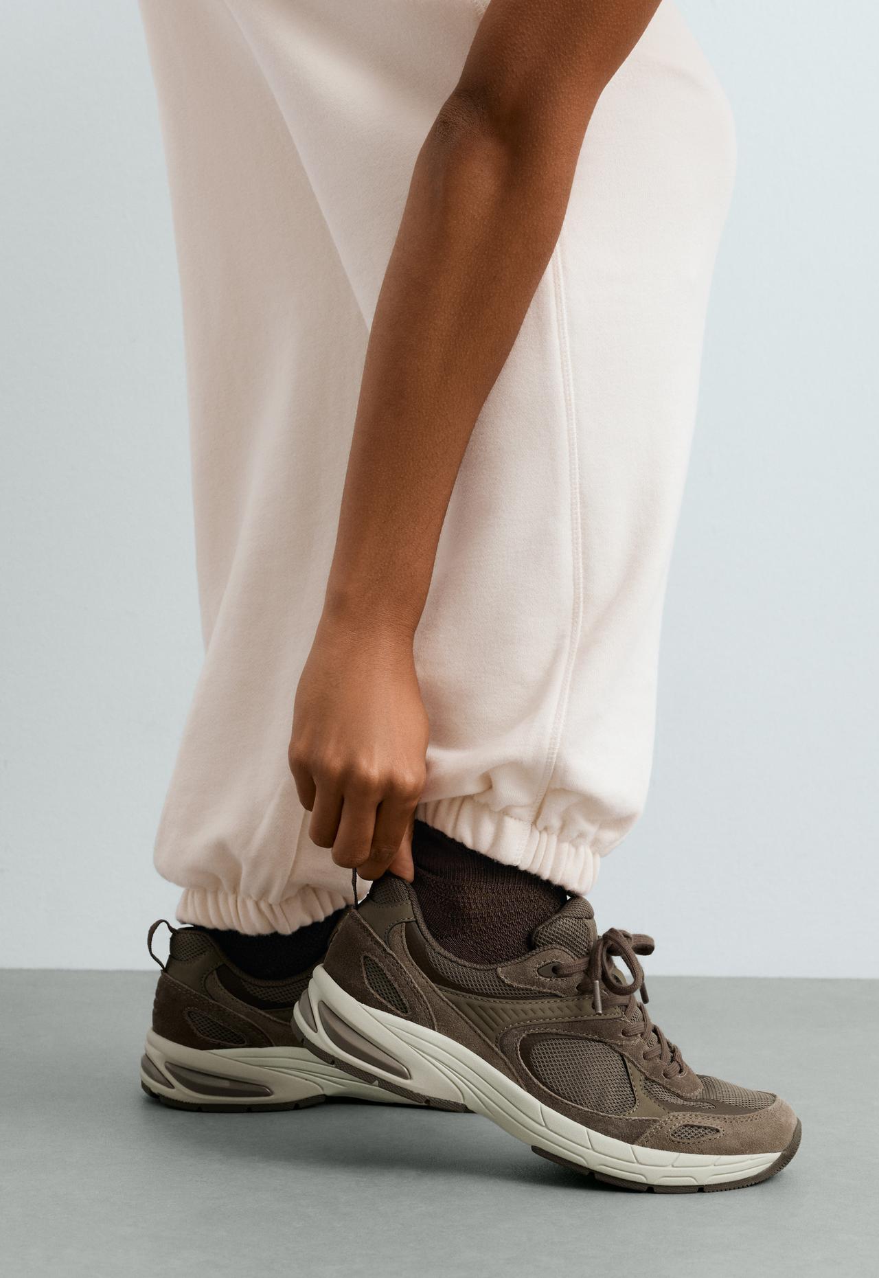3 pairs of tab polyamide blend sports Sneaker socks — BROWN