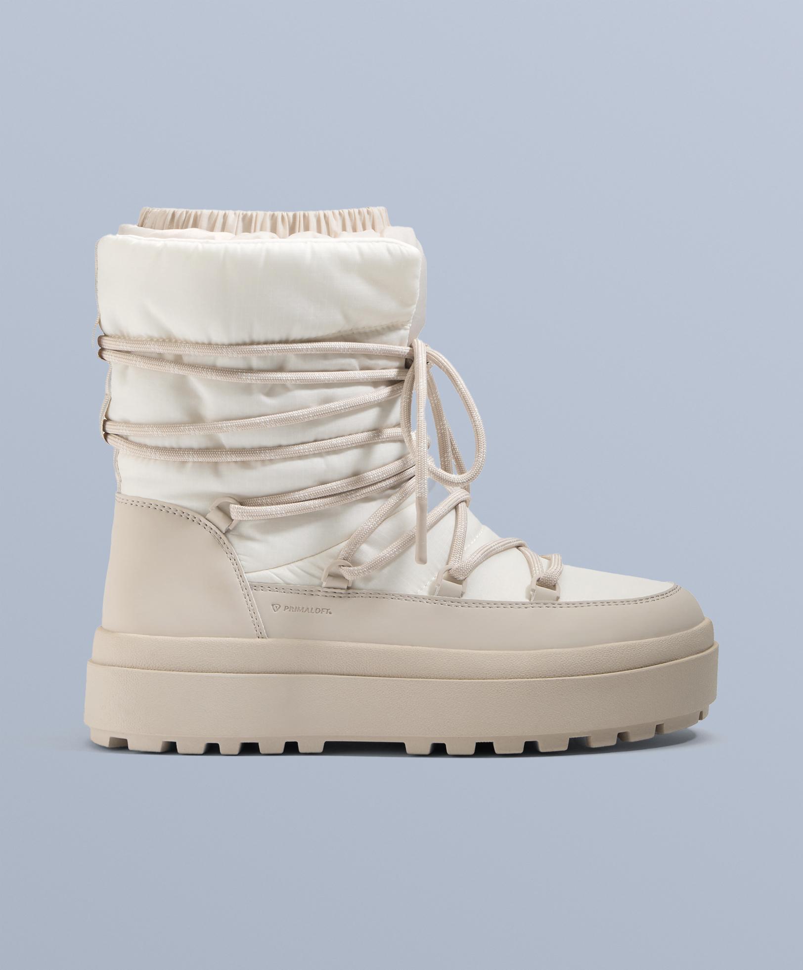 Combined lace-up boot — MINK