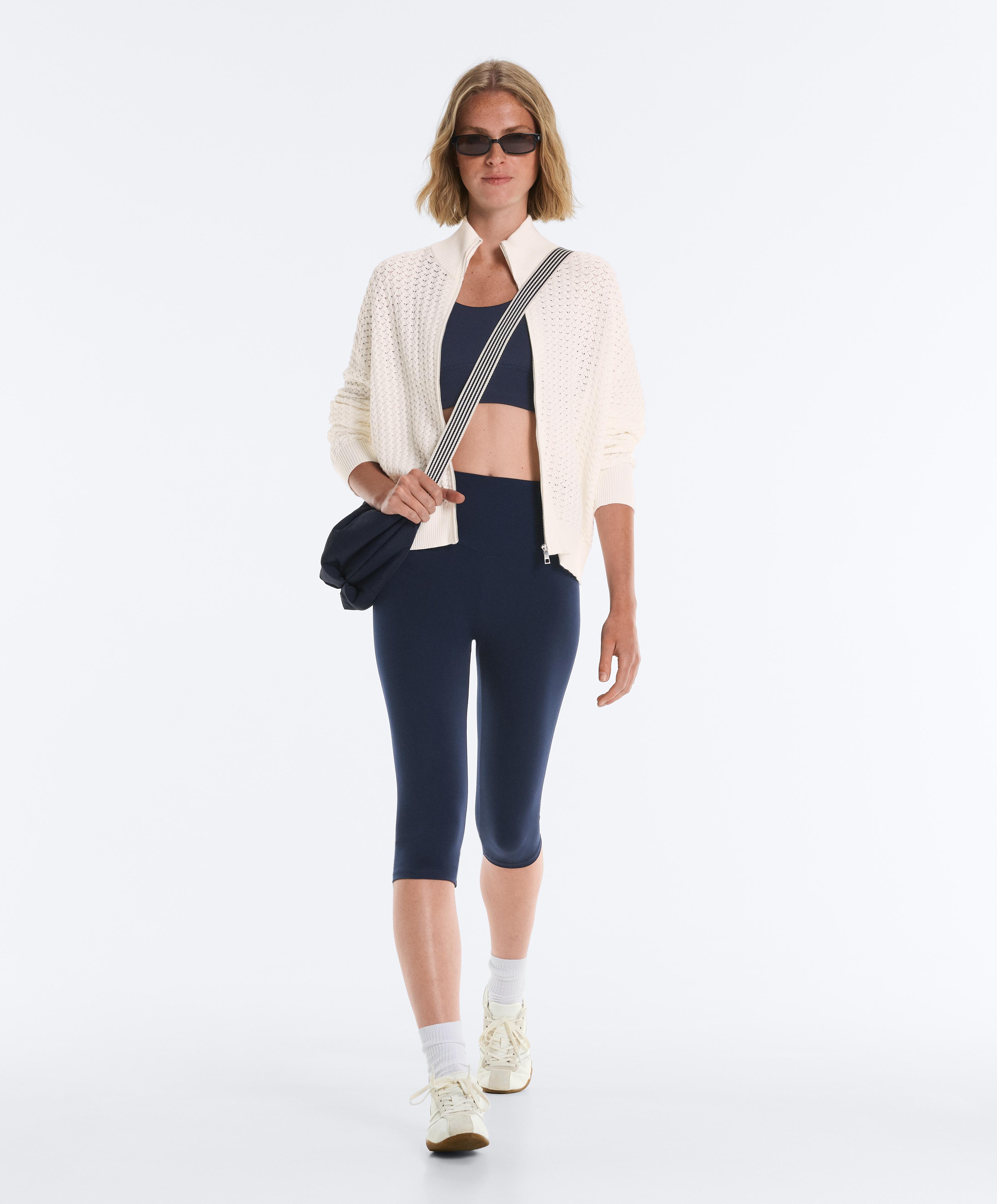 Openwork knit jacket — WHITE 