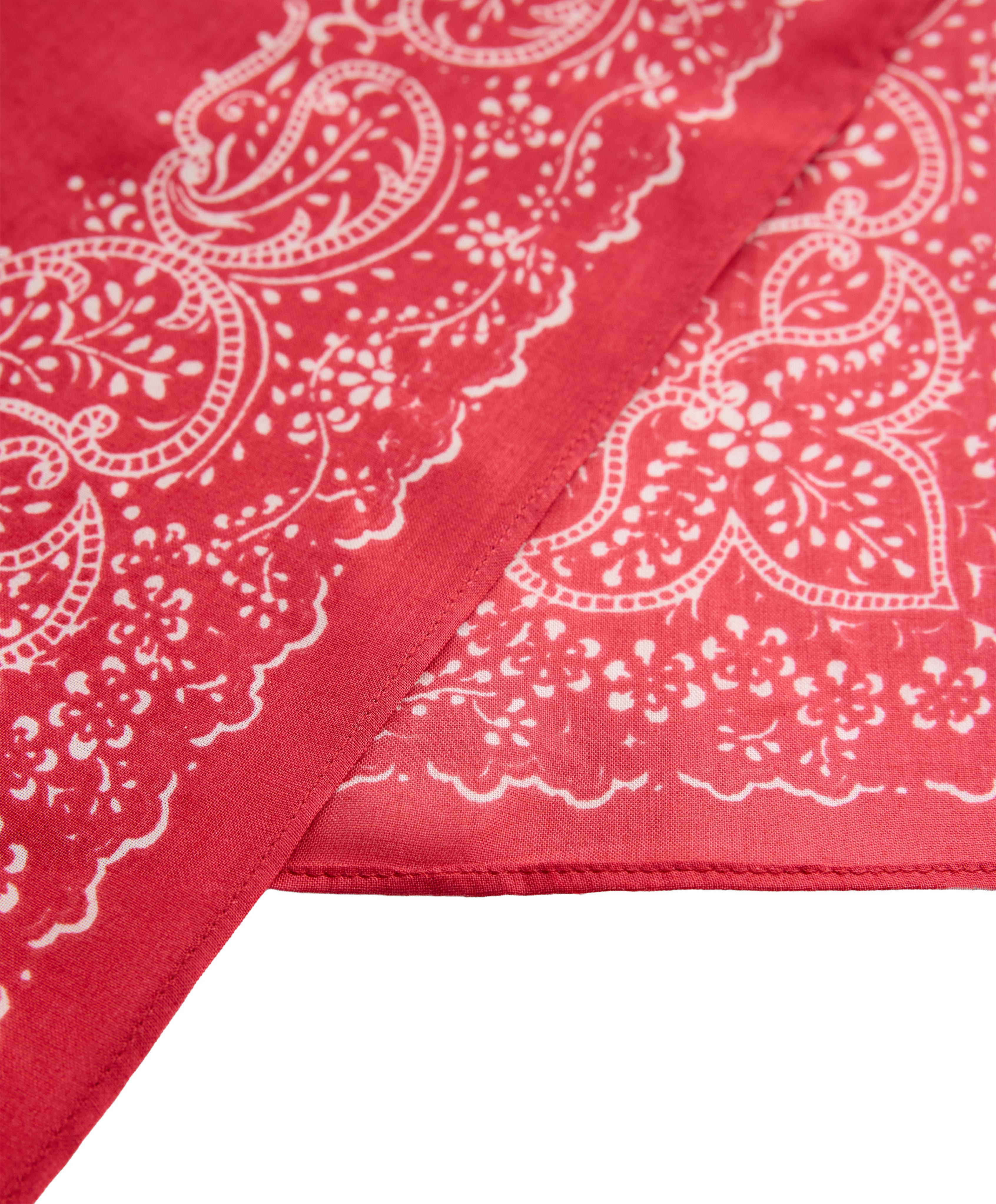 Printed 100% cotton bandana — RED