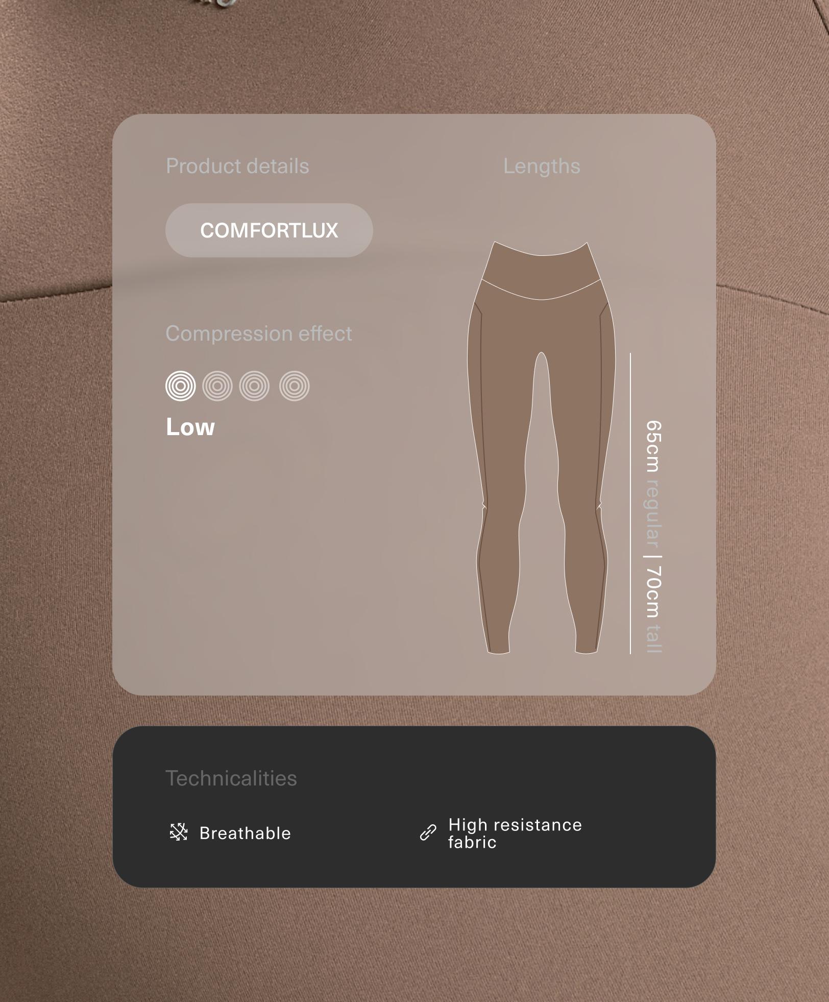 Comfortlux high-rise hemstitch ankle-length leggings