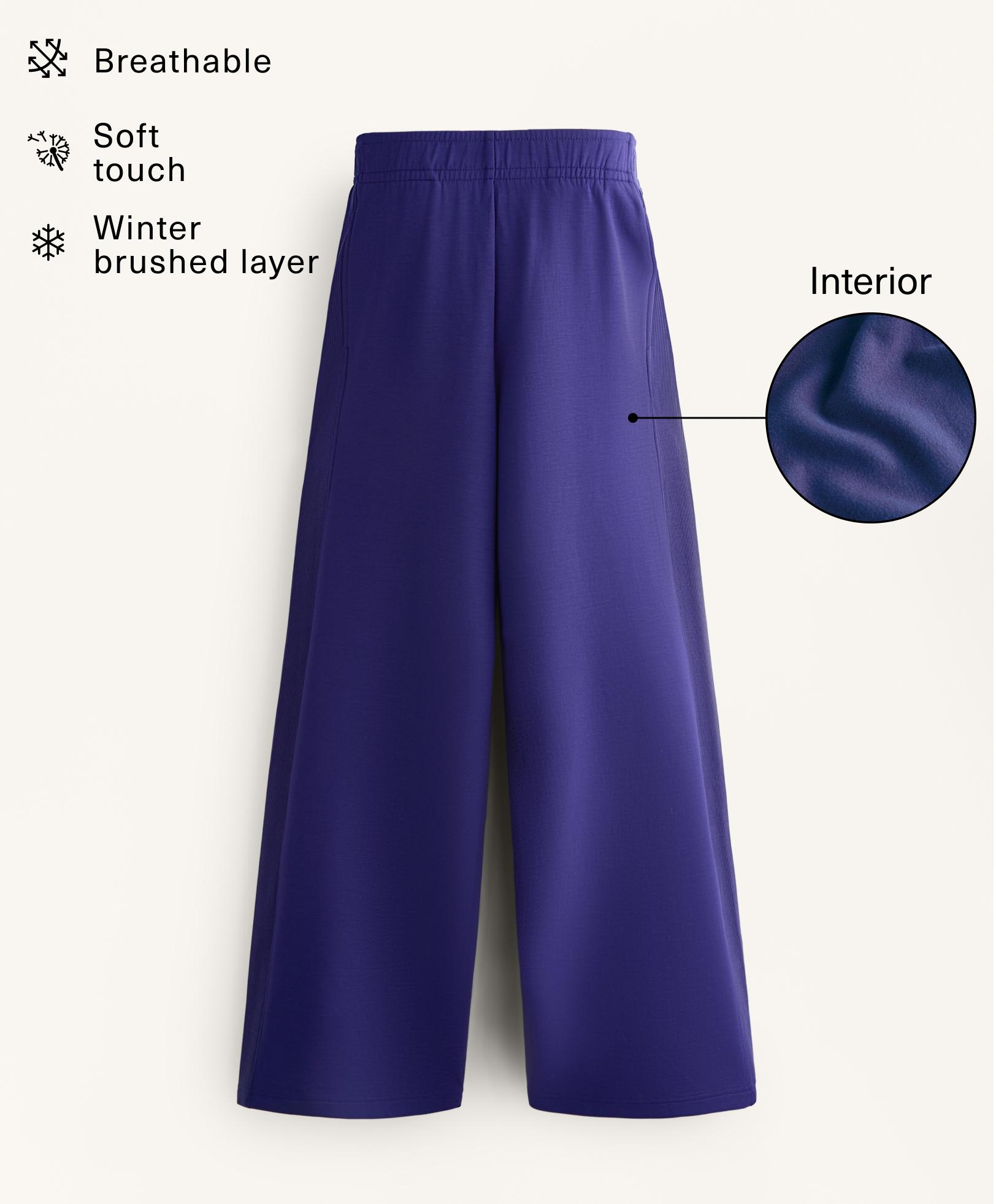 Wide straight-leg trousers with modal Wide straight-leg trousers with modal