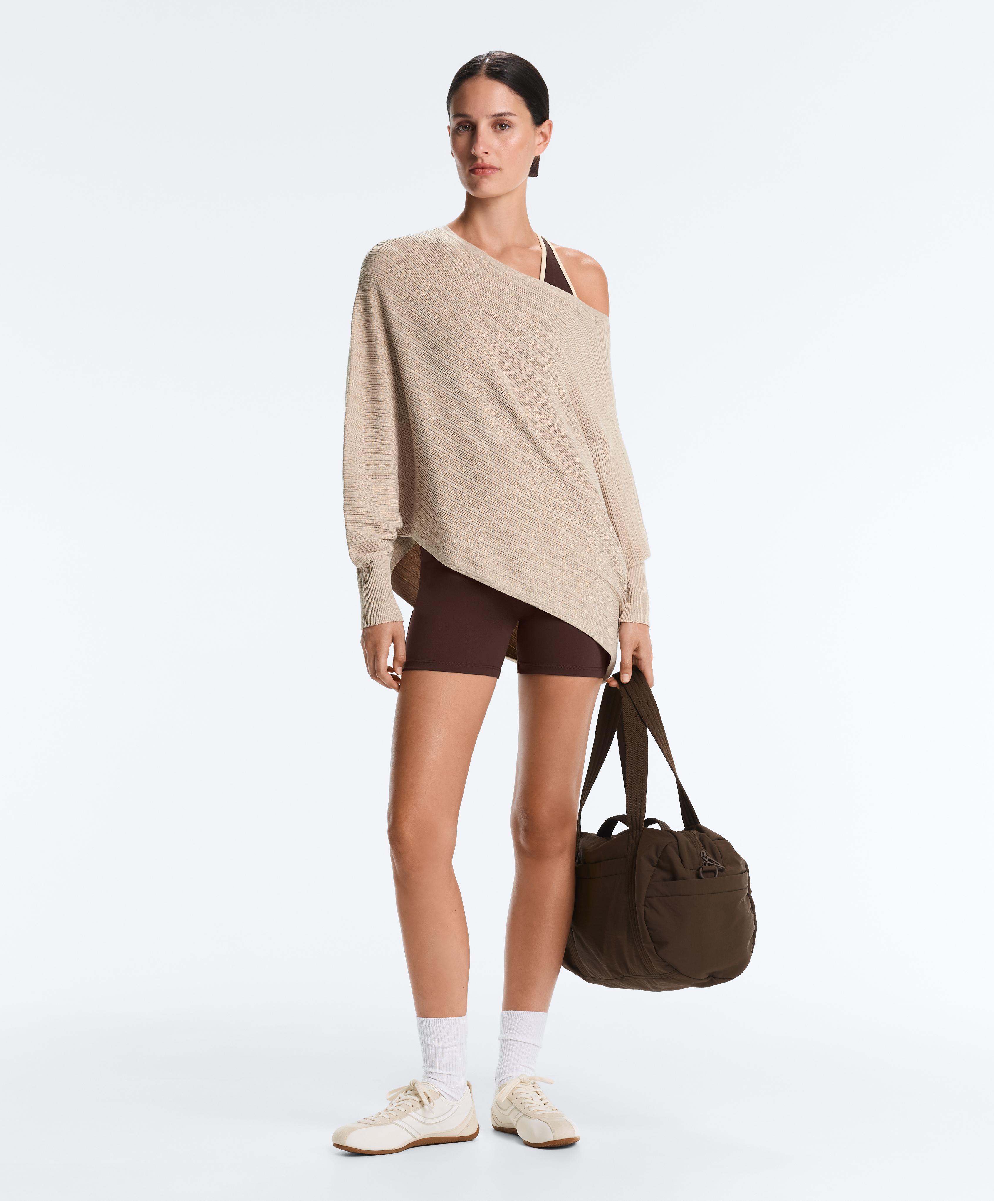 Knit rib cape jumper — SANDY