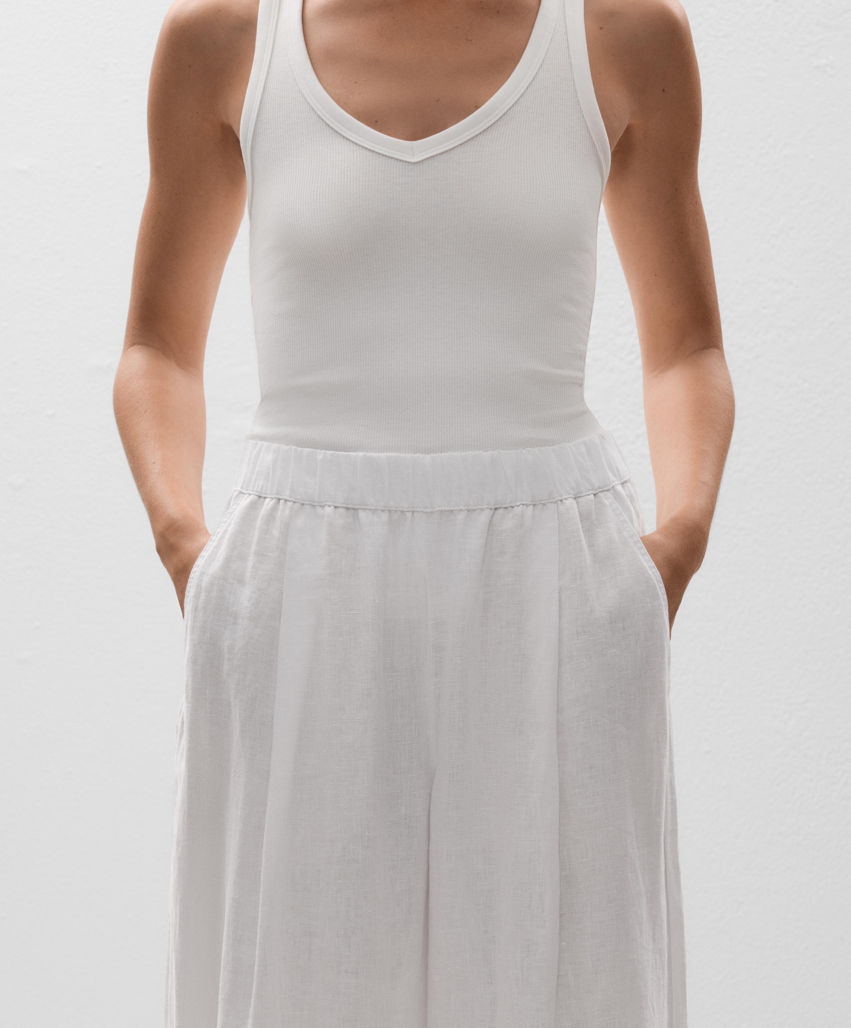 Pantalon large 100 % lin Pantalon large 100 % lin