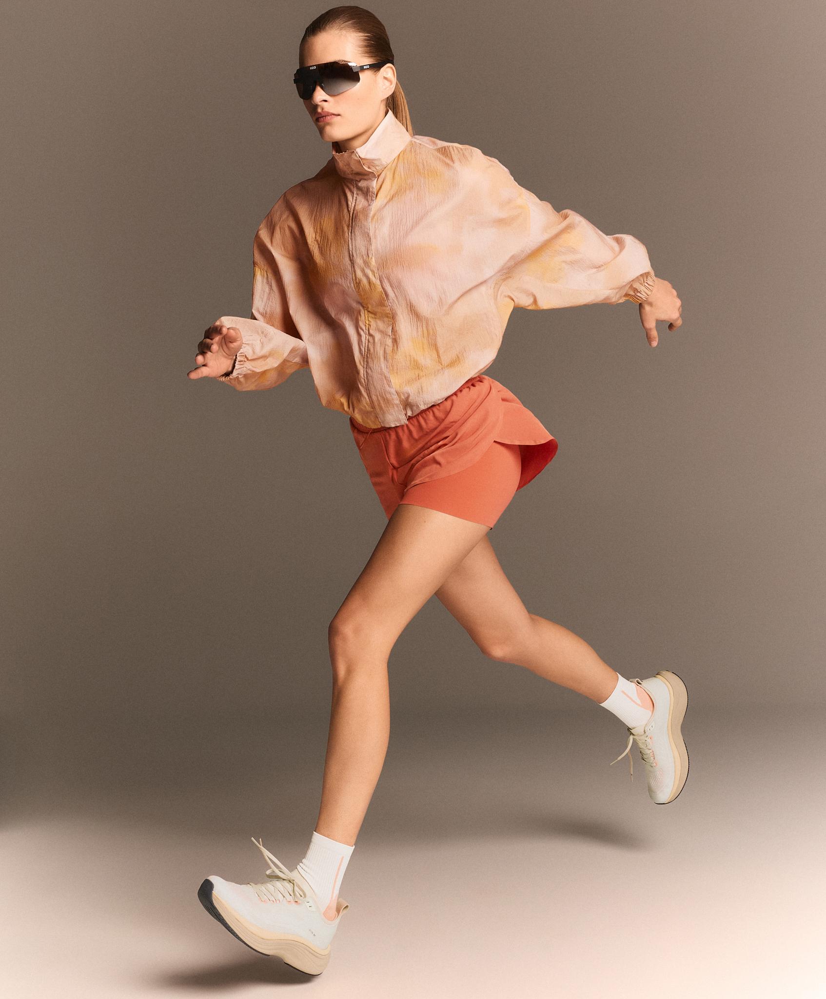 Tie-dye print track jacket