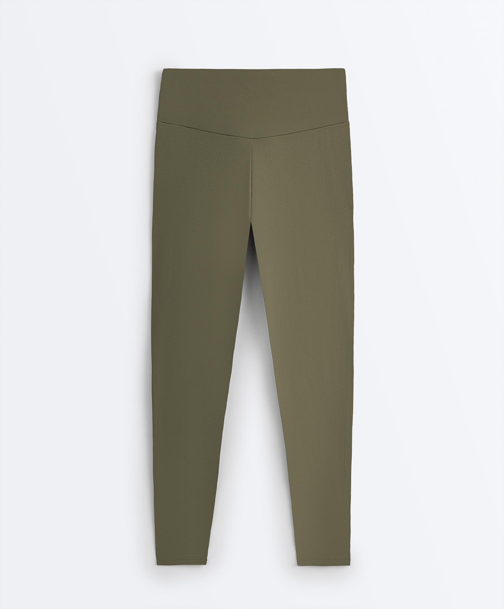 Comfortlux high-waisted ankle-length leggings — KHAKI
