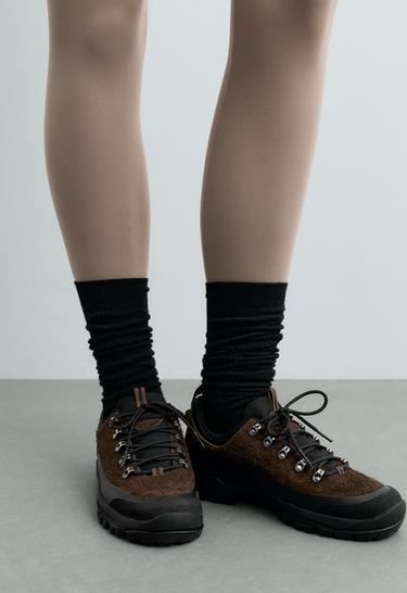 Long socks 61% modal 17% cashmere — BLACK 4