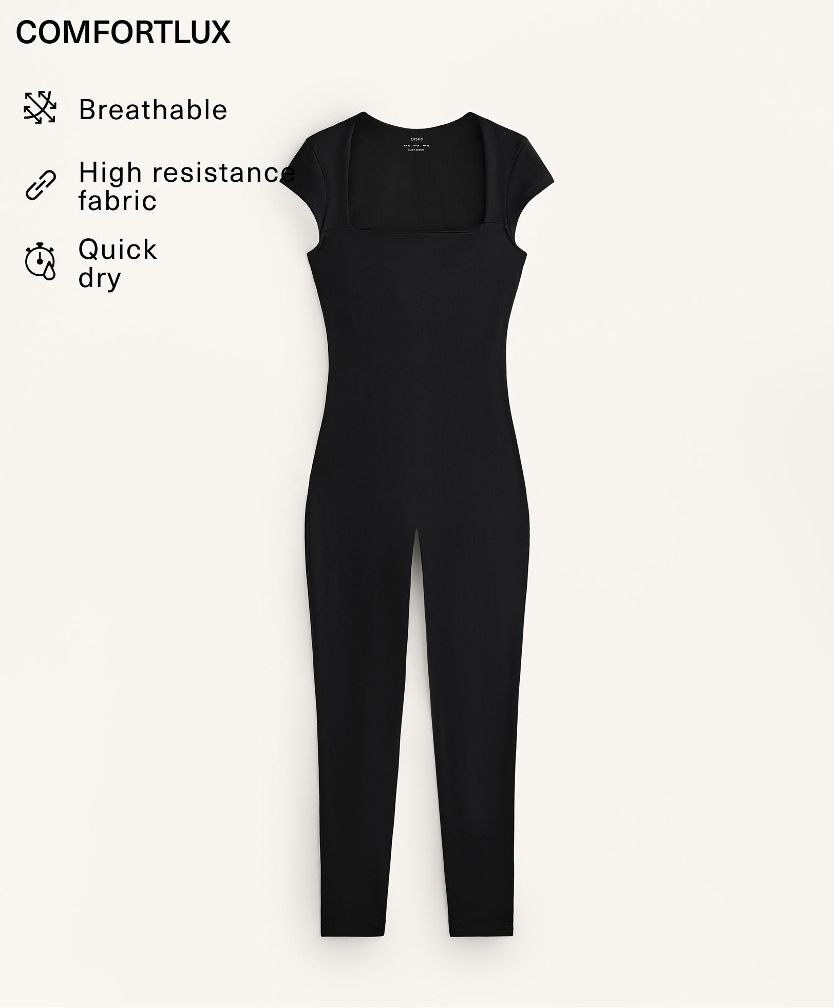 Comfortlux long square neck jumpsuit
