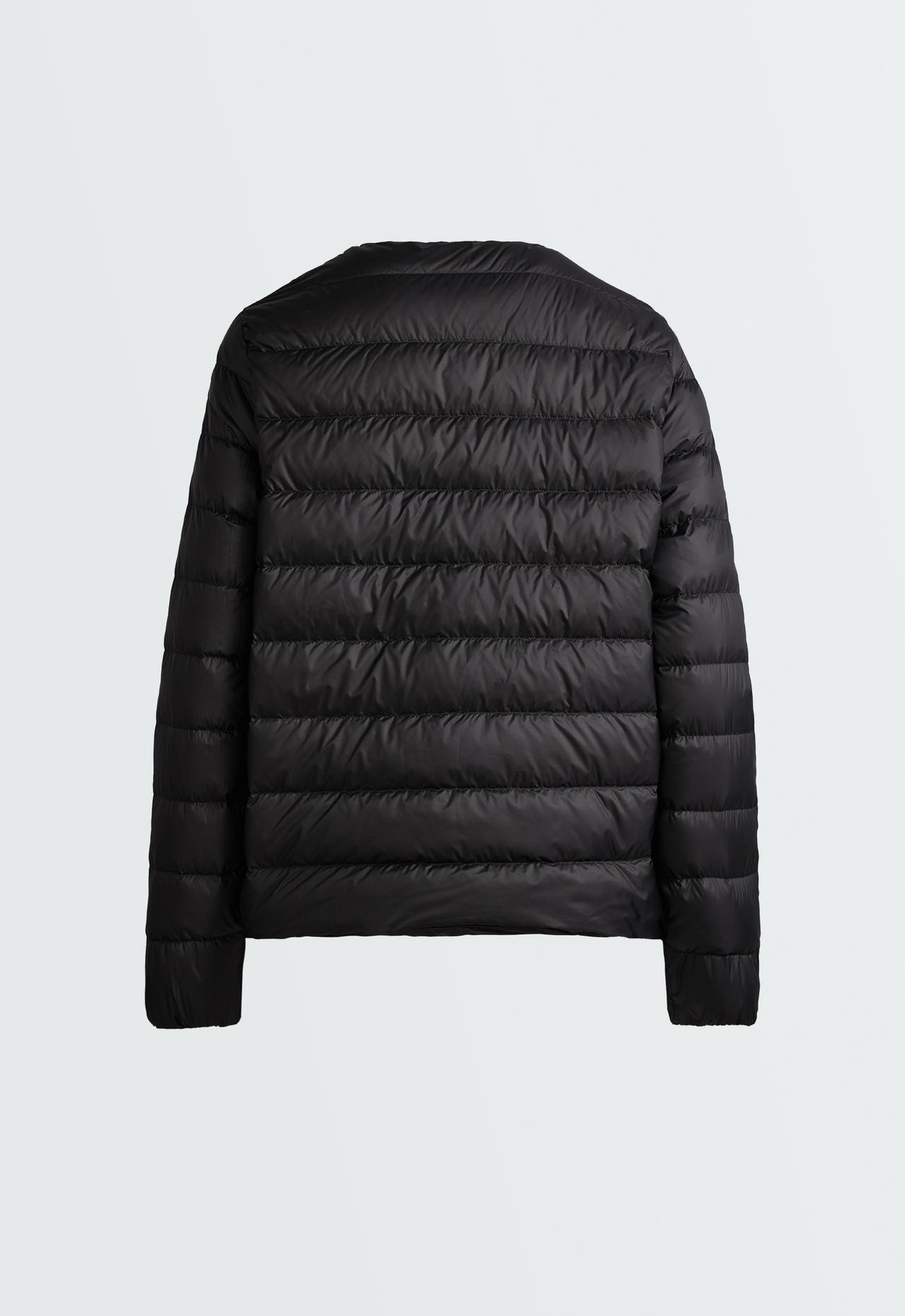 100% down padded packable jacket — BLACK