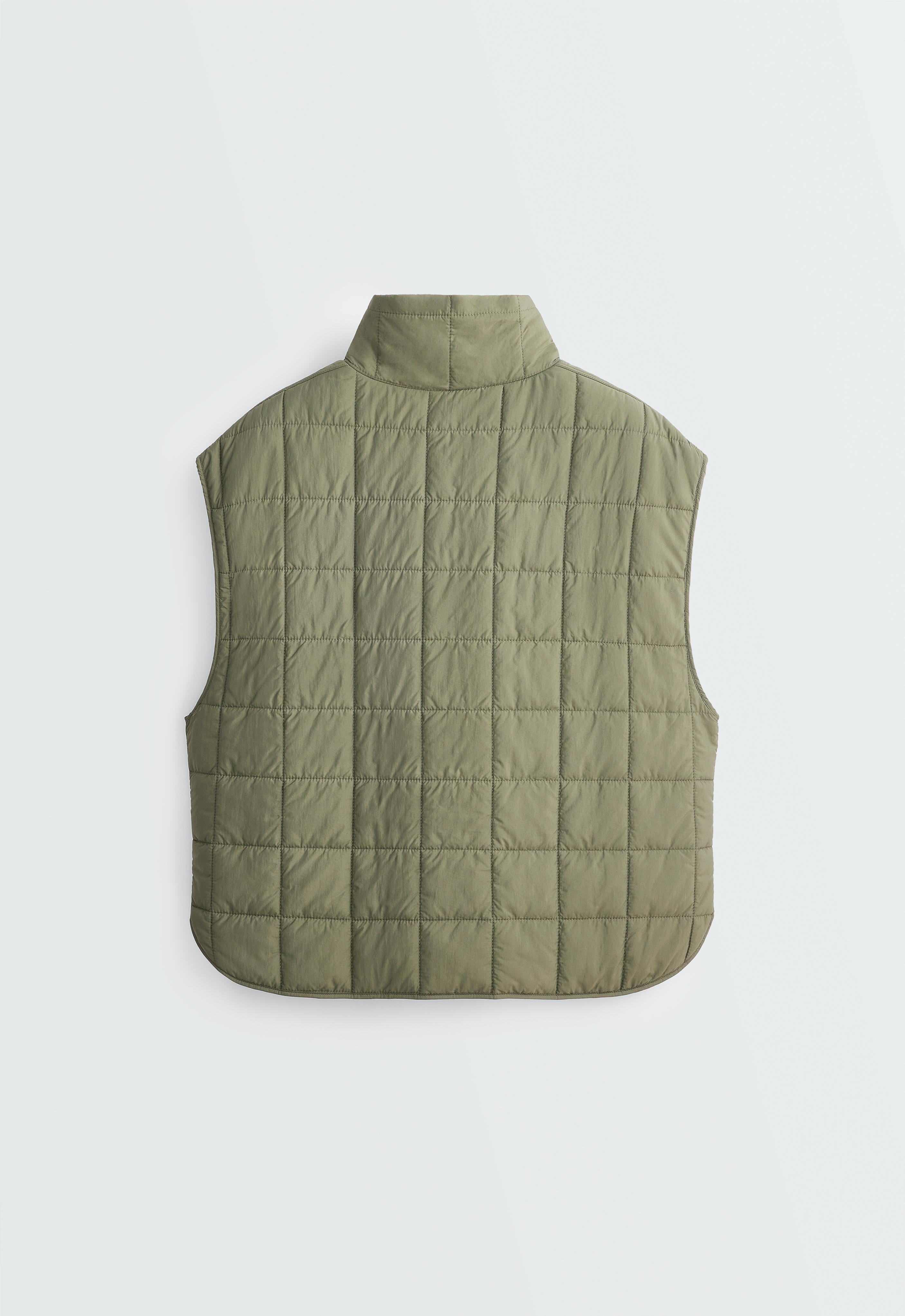 FELLEX® AEROGEL boxy padded gilet — DARK KHAKI