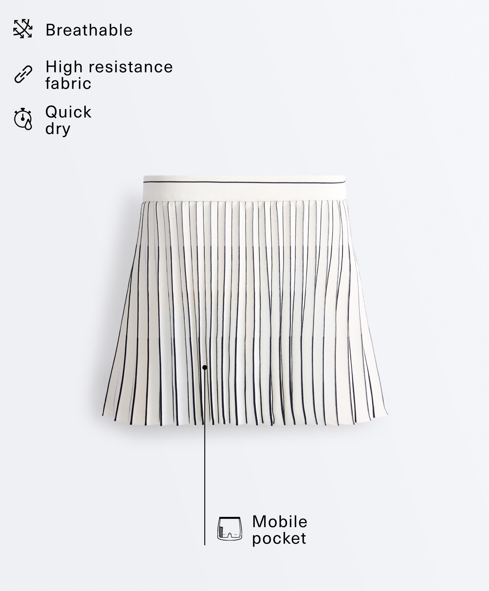 High-rise seamless pleated short skirt High-rise seamless pleated short skirt