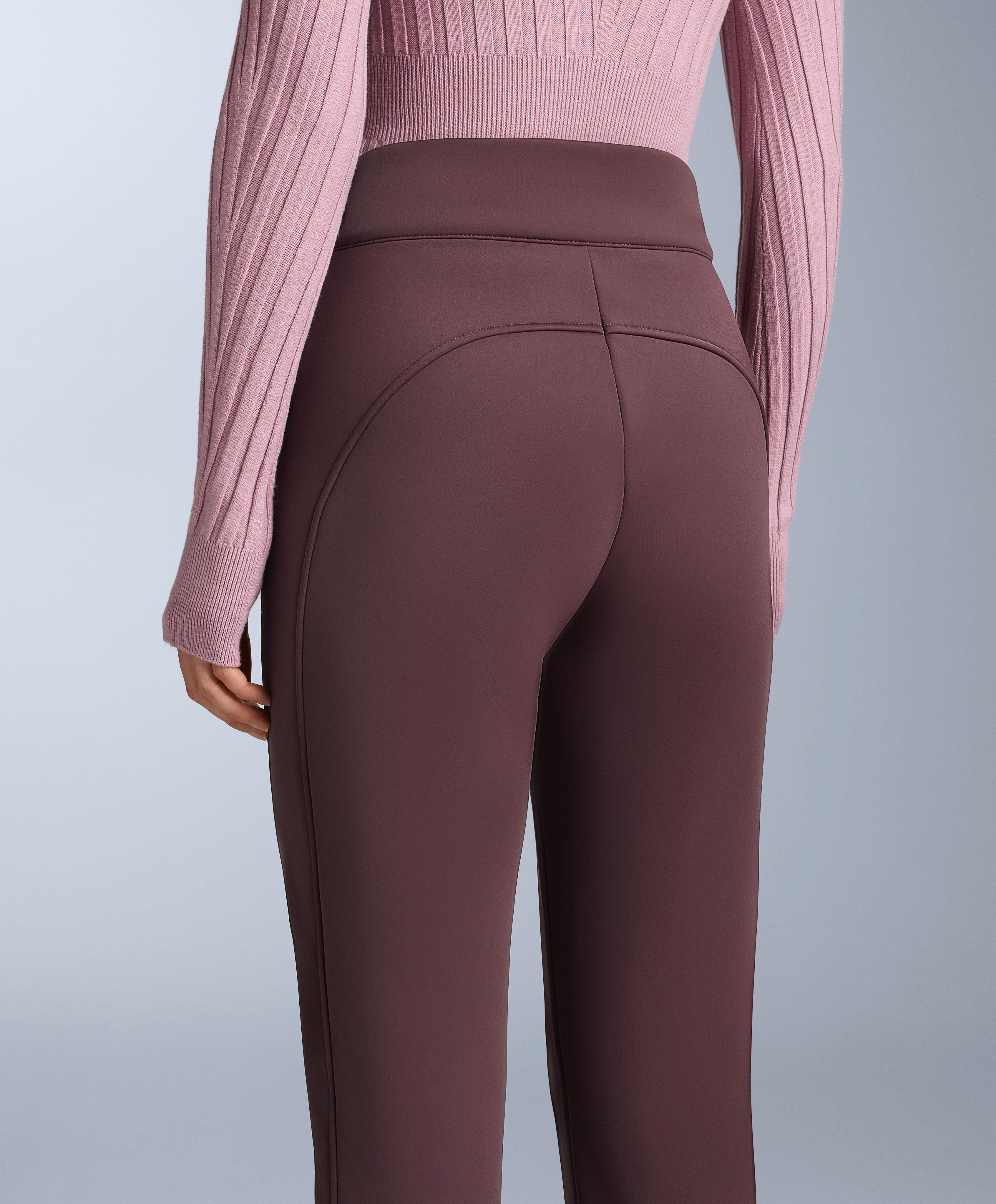Water-resistant flare stretch SKI trousers — DARK WINE RED