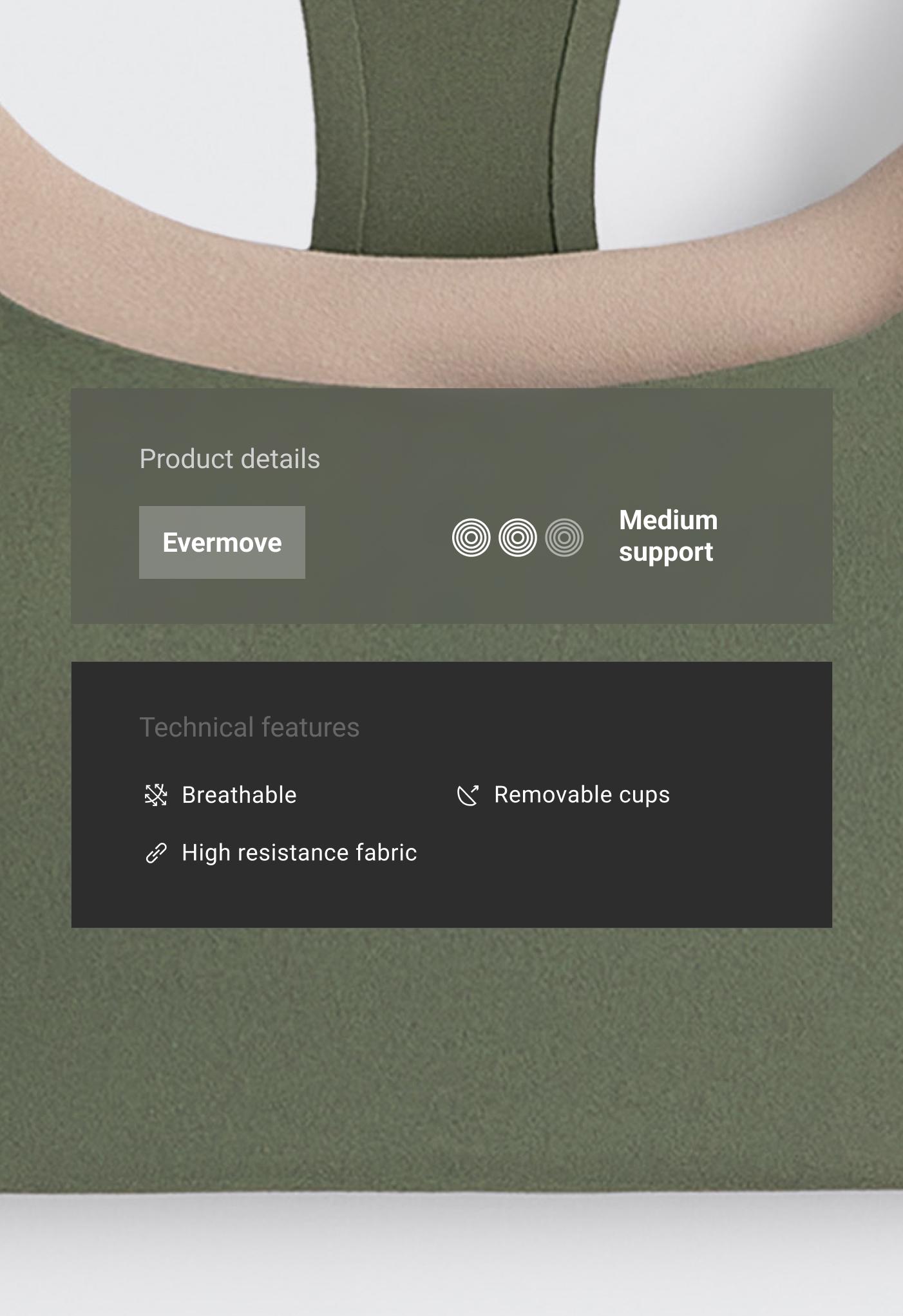 Brassière sport Evermove à maintien moyen effet double