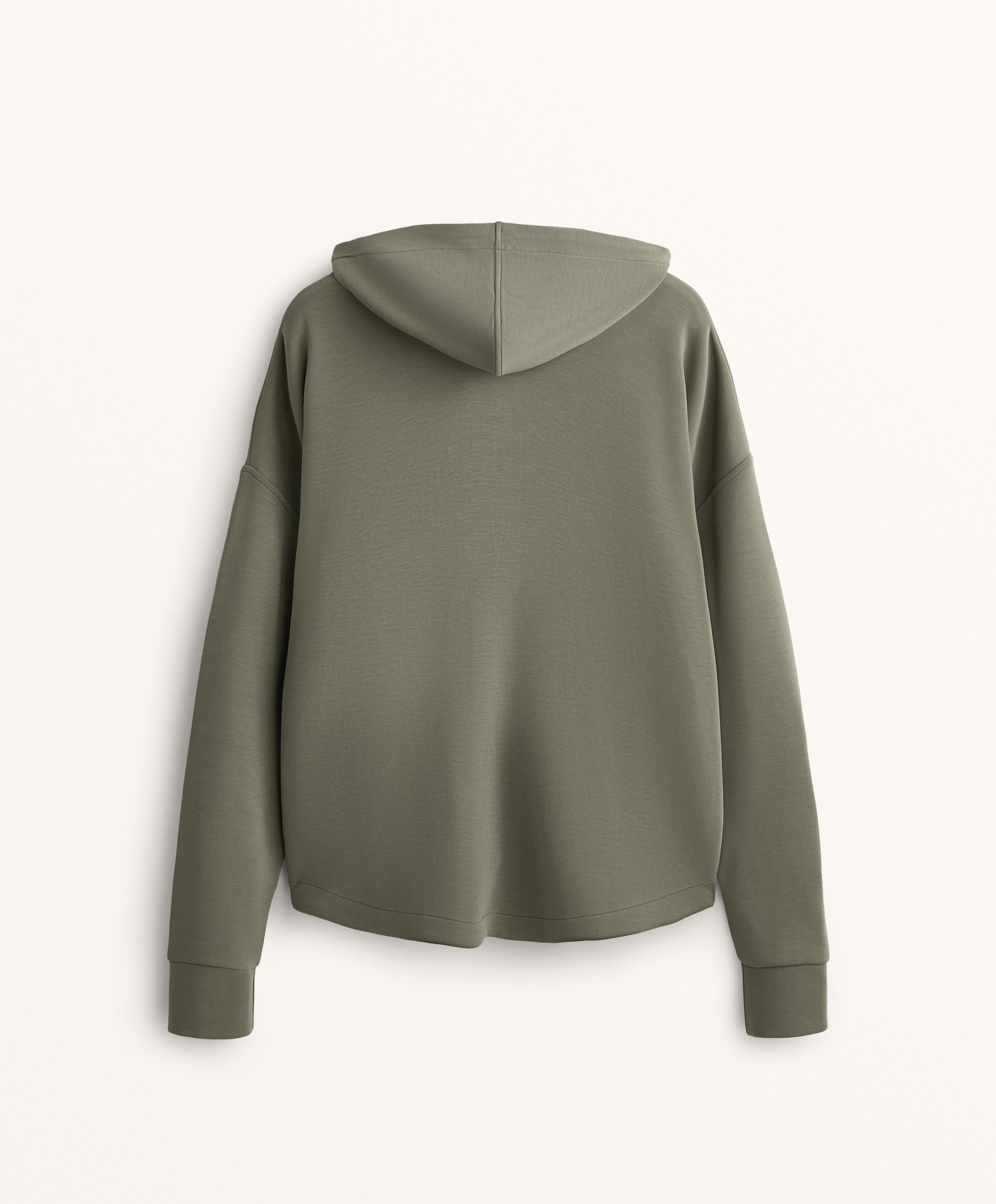 Soft-touch sweatshirt with modal and zip