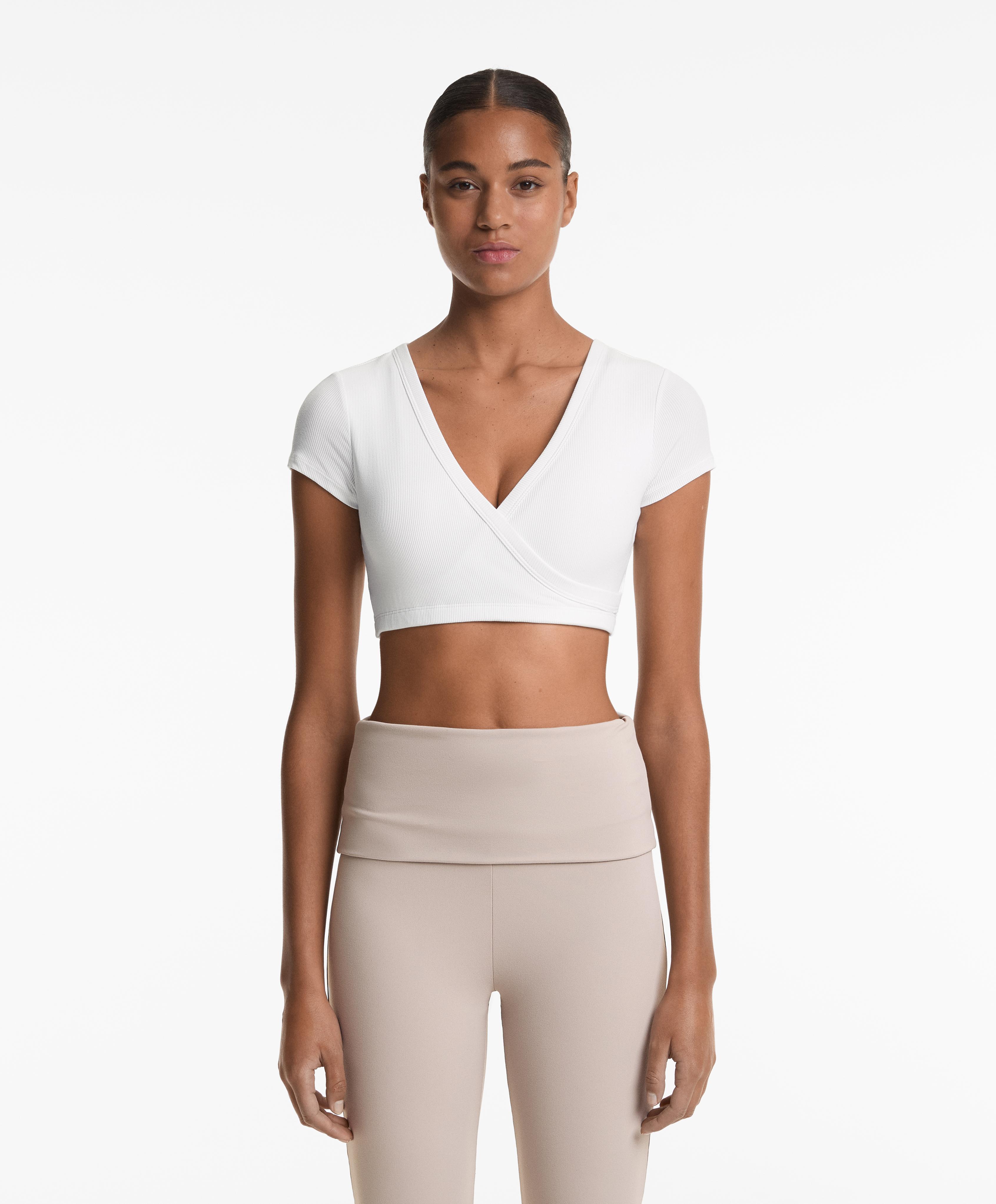 Танк-топ із перехресними бретелями в рубчик із модальної суміші Танк-топ із перехресними бретелями в рубчик із модальної суміші