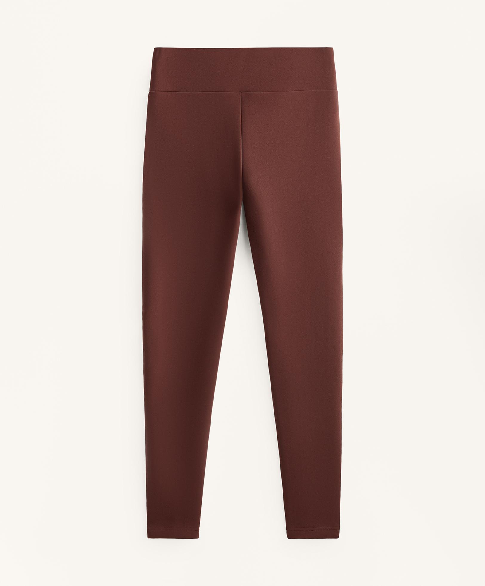 Super-extra-warm seamless 70cm high-rise ankle-length leggings — BURGUNDY