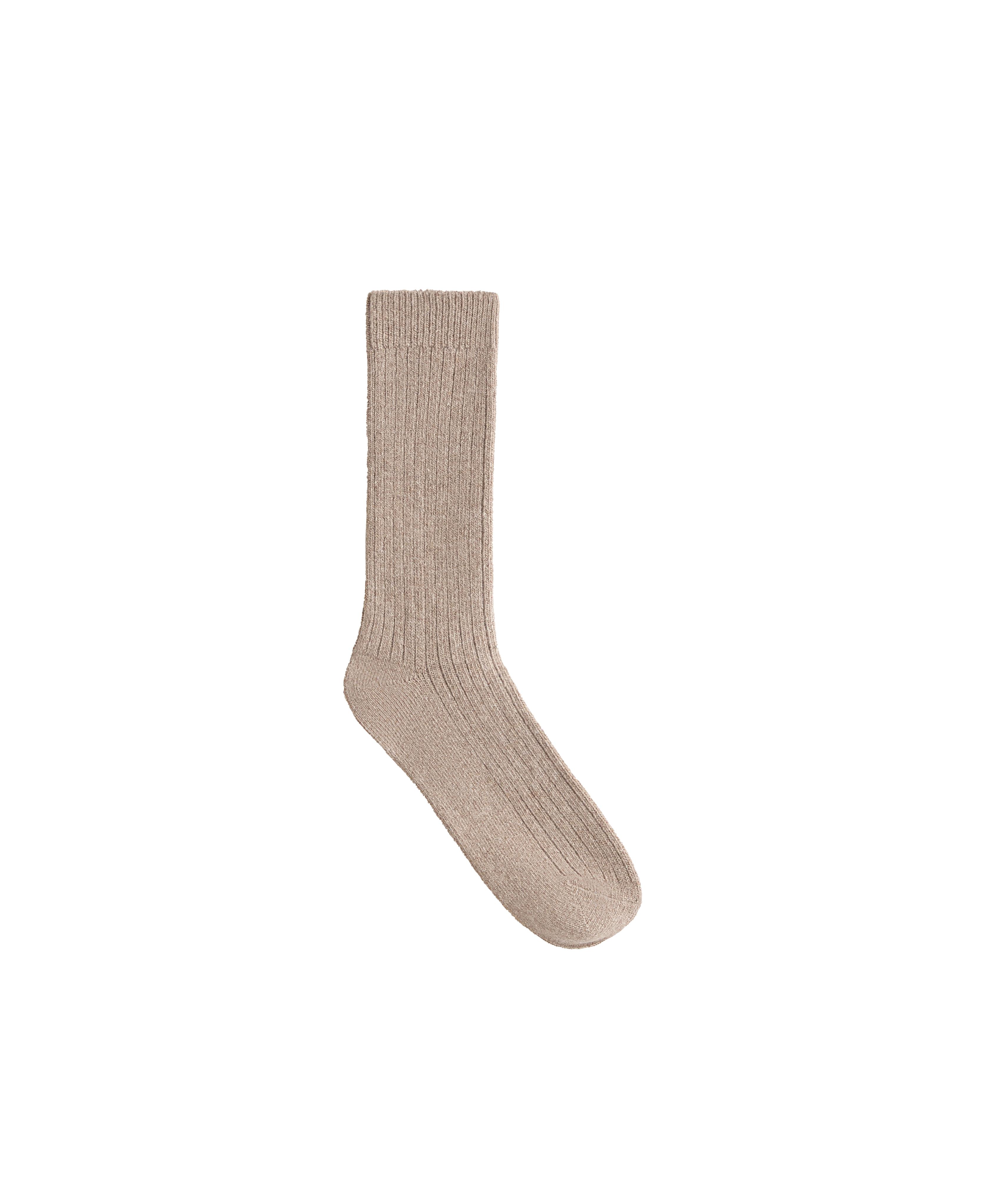 Classic socks 15% cashmere 10% wool — TAN MELANGE