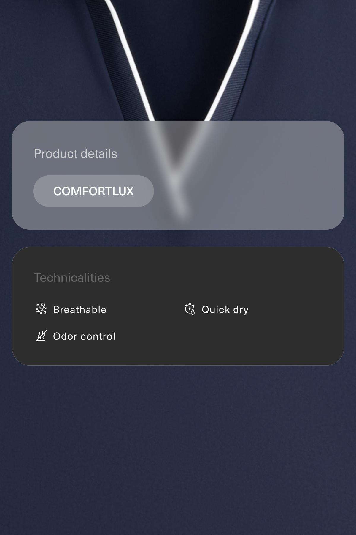 Short-sleeved Comfortlux polo shirt — NAVY BLUE