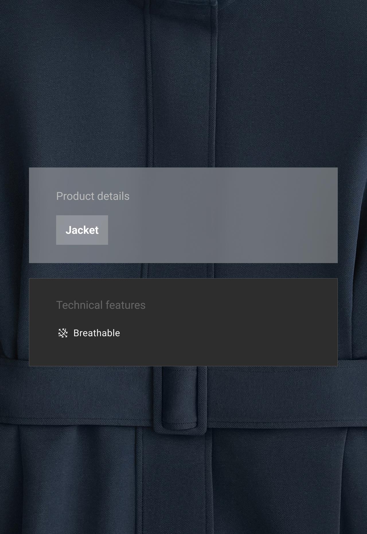 Long utility jacket with cotton — NAVY BLUE
