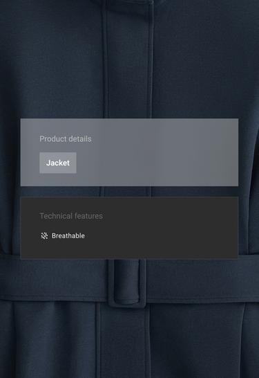 Long utility jacket with cotton — NAVY BLUE 2
