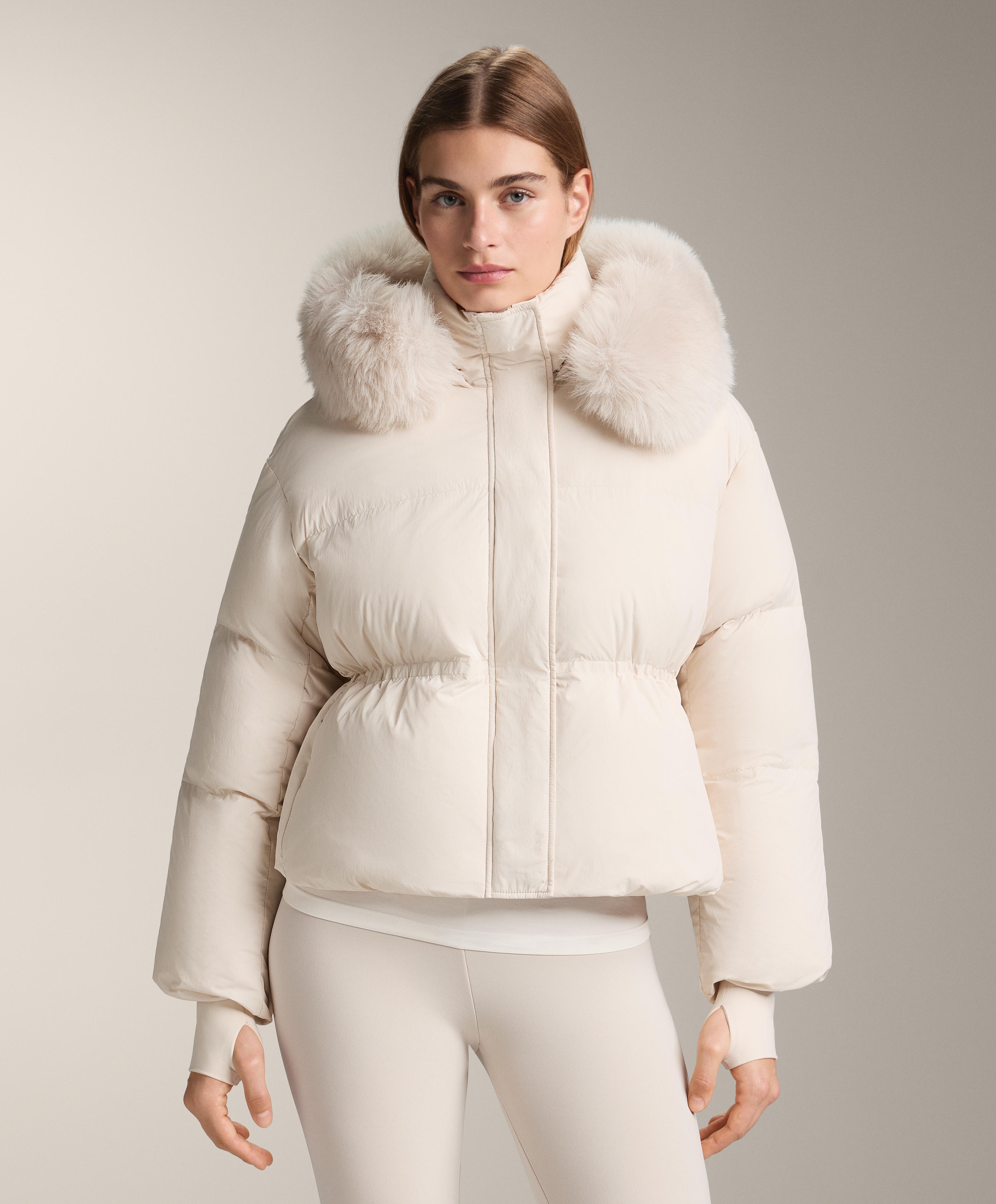 Short 100% down padded jacket — ECRU