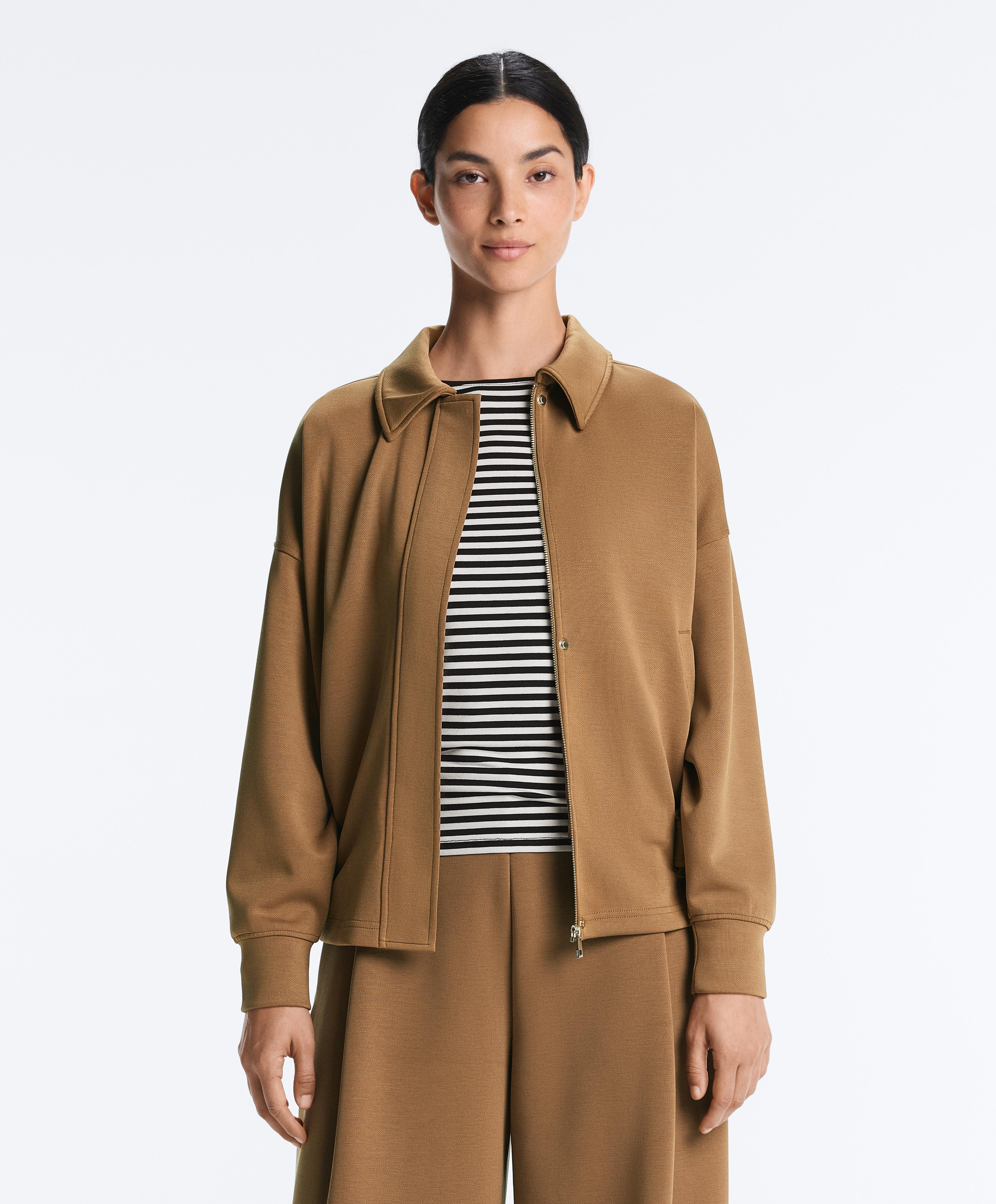 جاكيت عملي بحزام من نسيج التويل جاكيت عملي بحزام من نسيج التويل