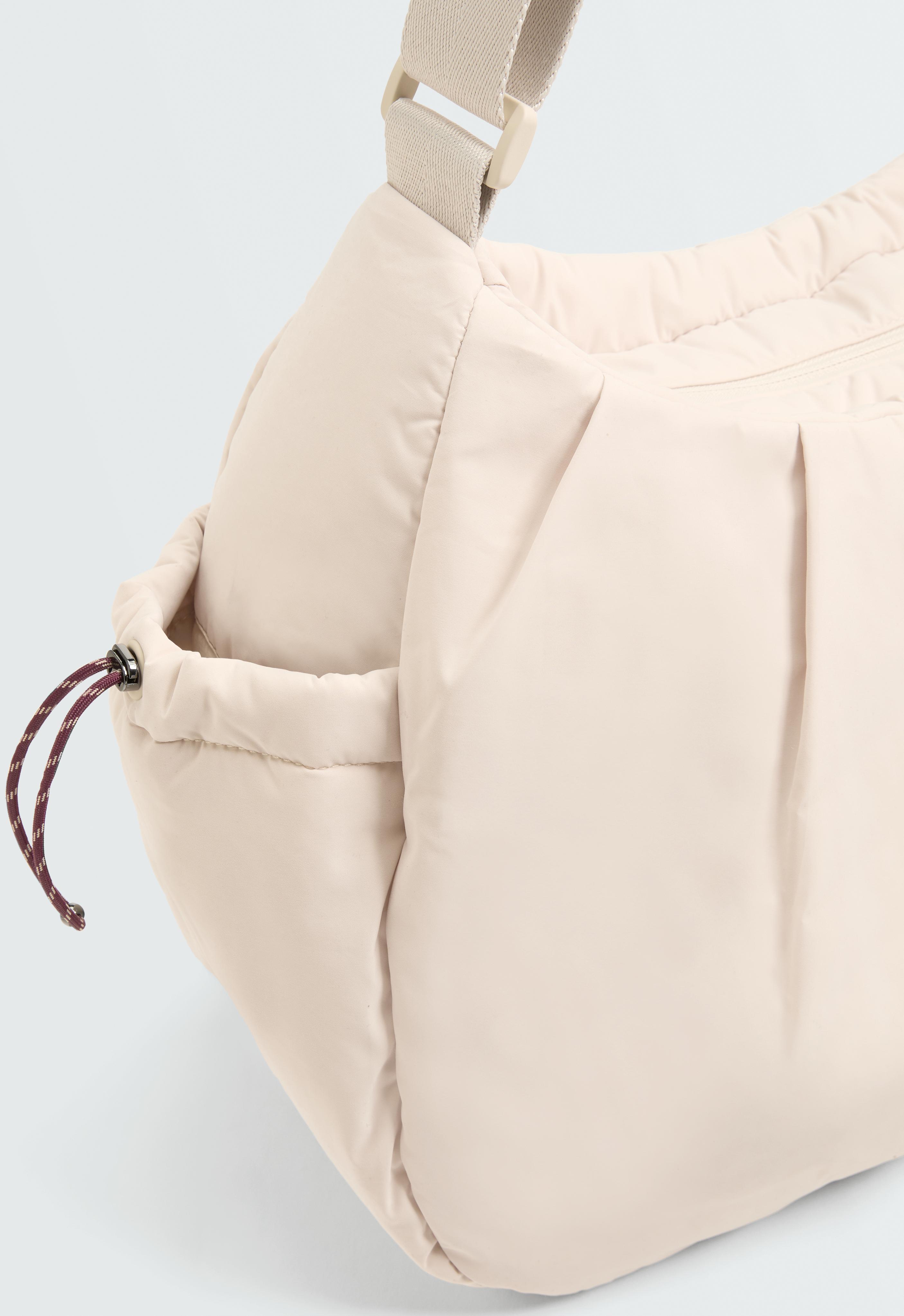 Shopper bag with side pockets — ECRU