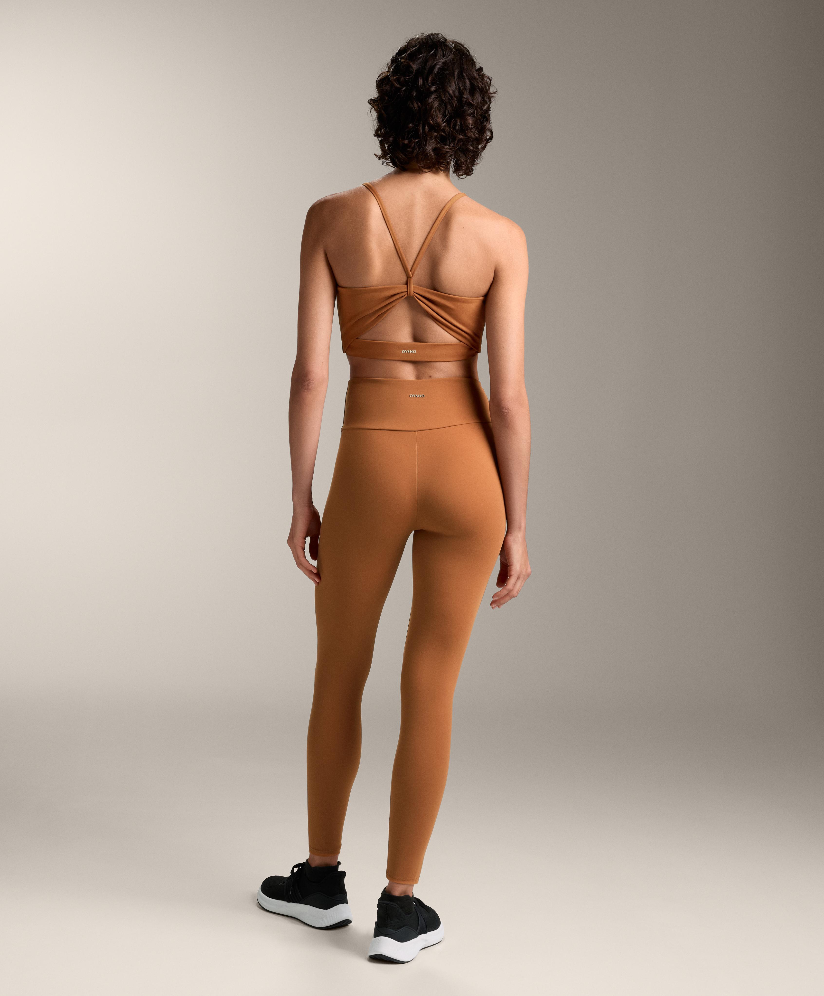 Burnt orange Comfortlux high-rise total look with crossover bra