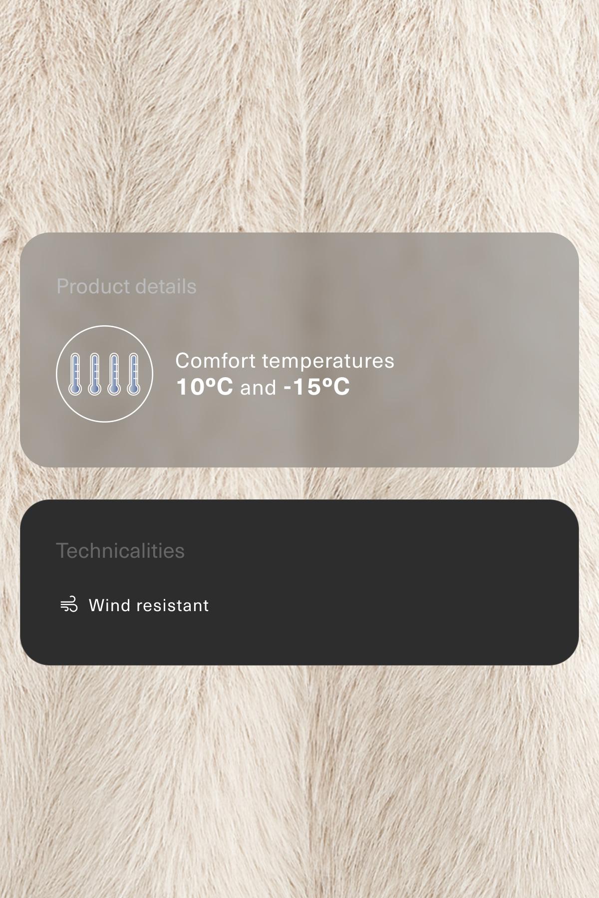 Faux fur hooded jacket — OATMEAL