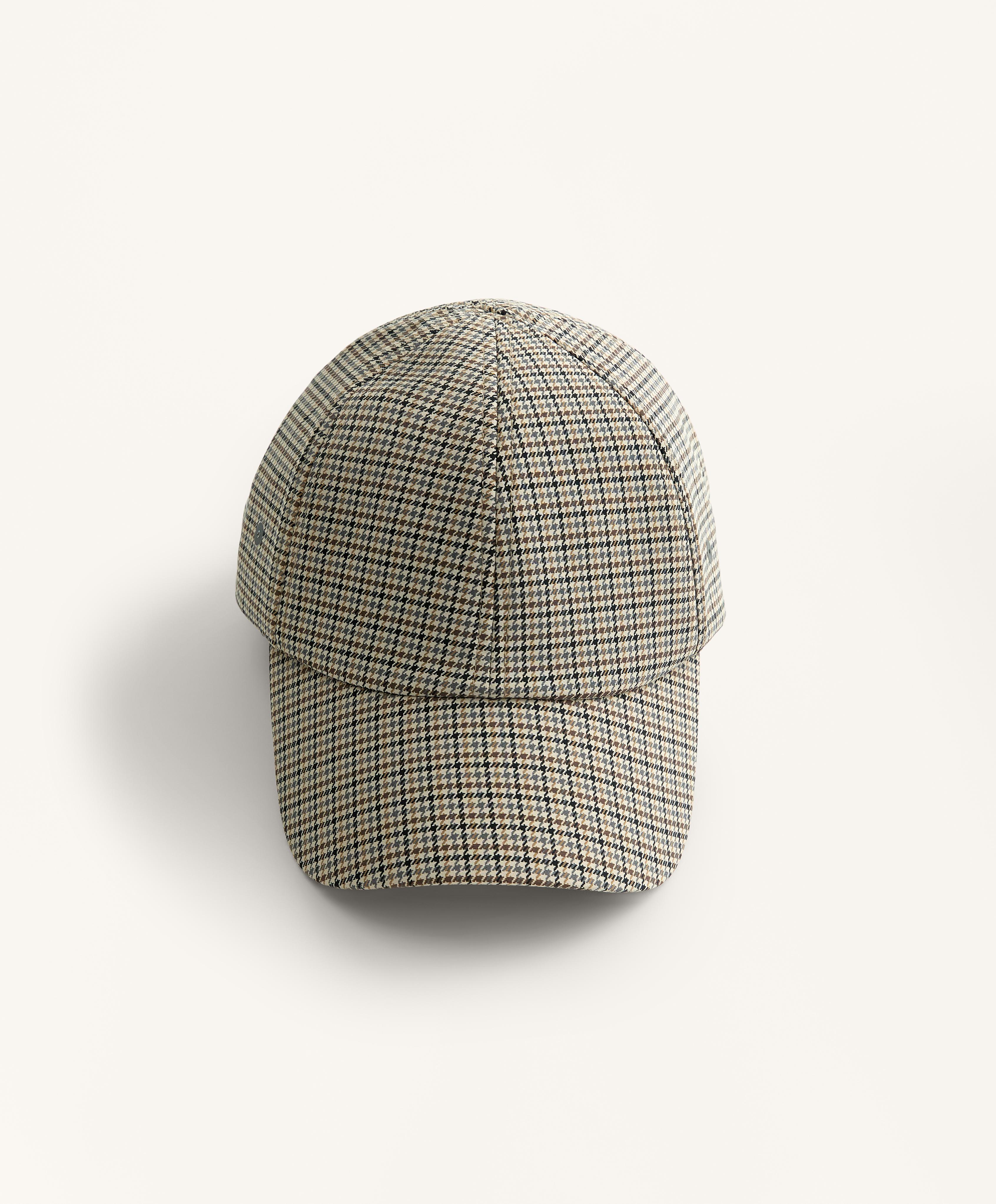 Casquette à imprimé pied-de-poule