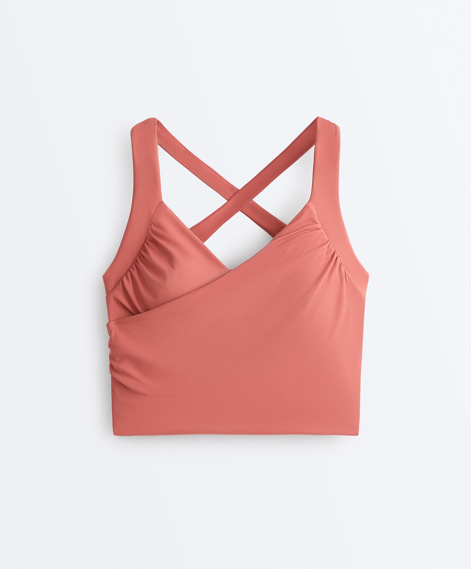 Comfortlux crossover tank top — ROSETTE BLUSH