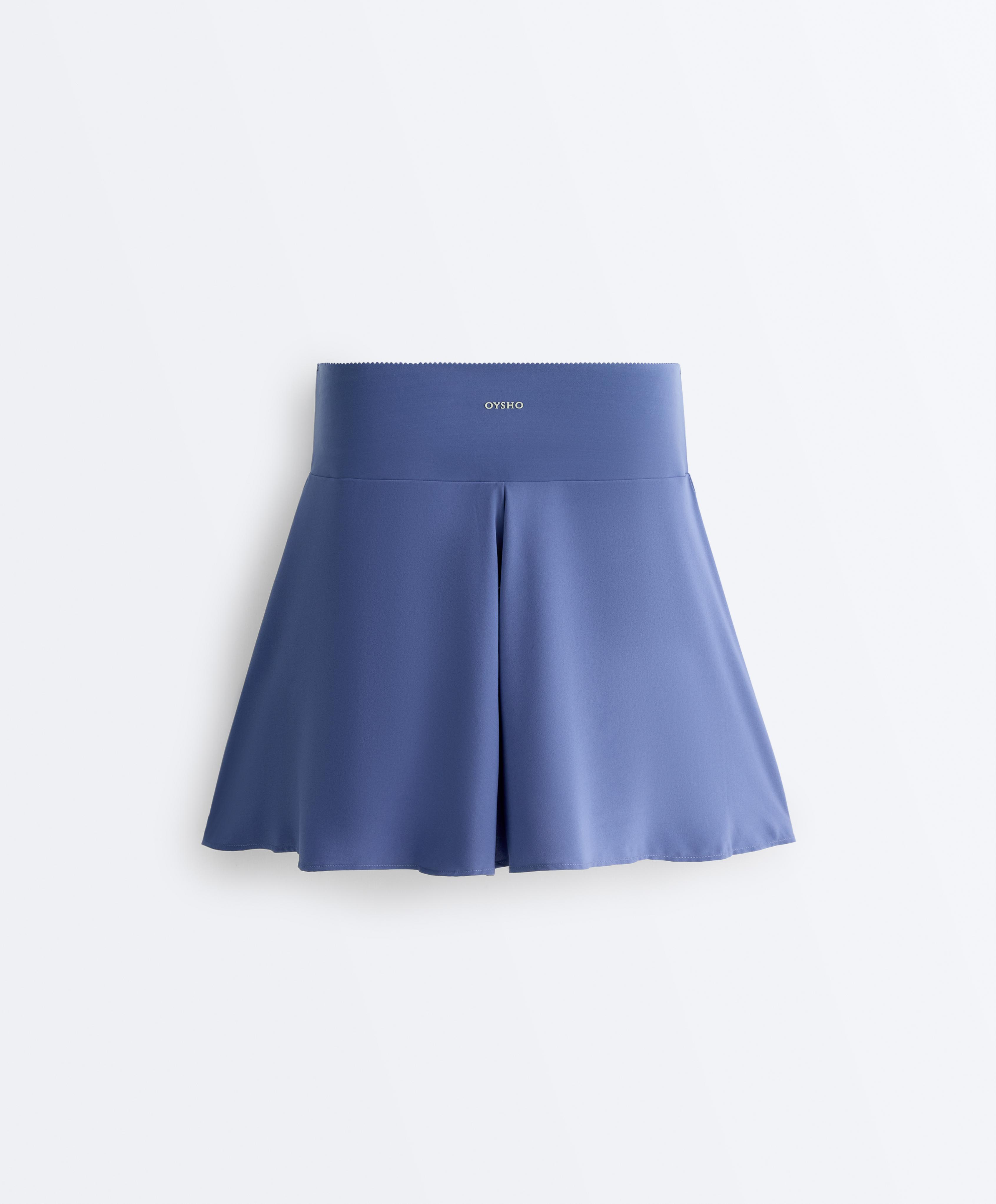 High rise Compressive skirt — MID-WASHED BLUE