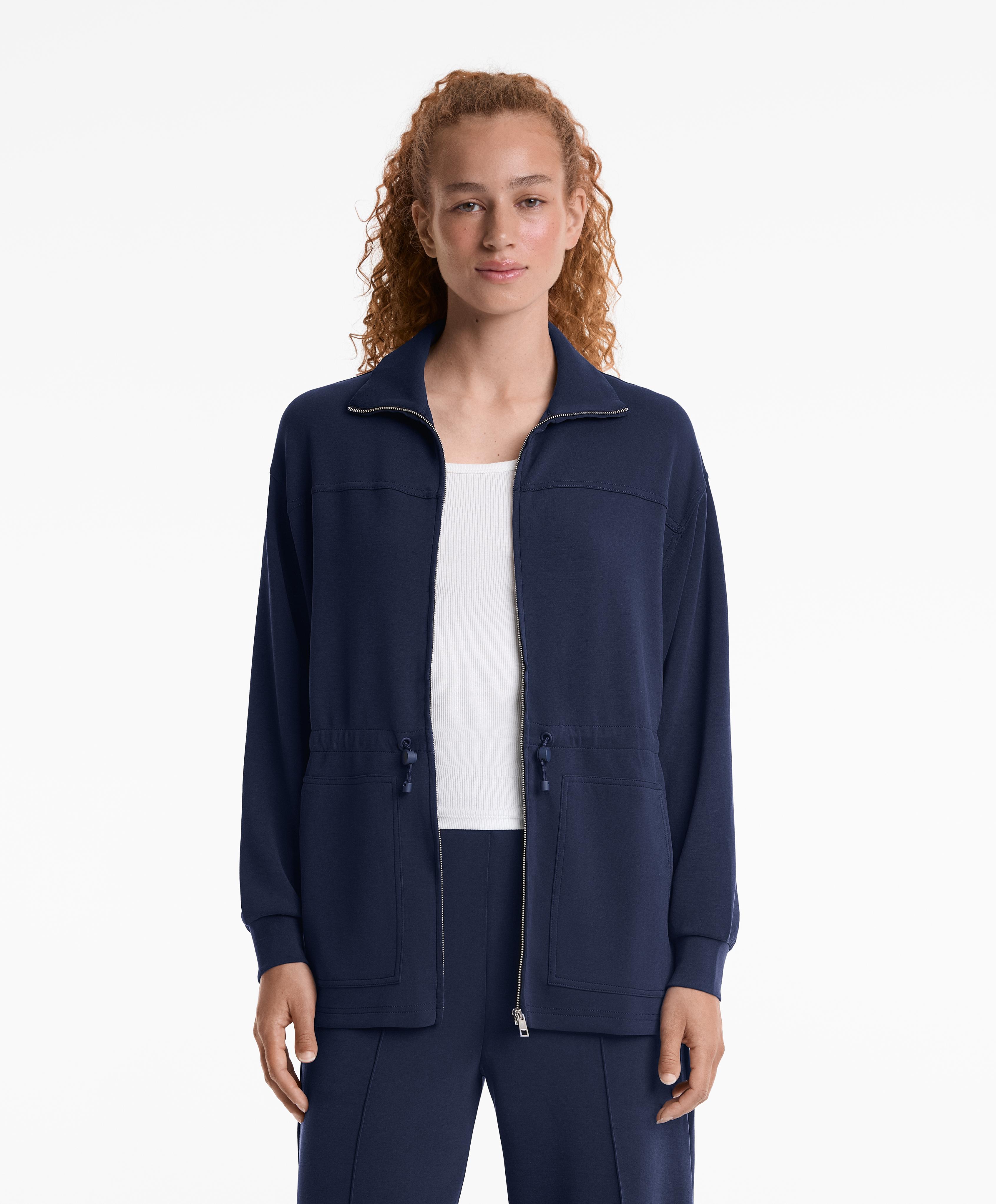 Long soft-touch modal pocket jacket Long soft-touch modal pocket jacket