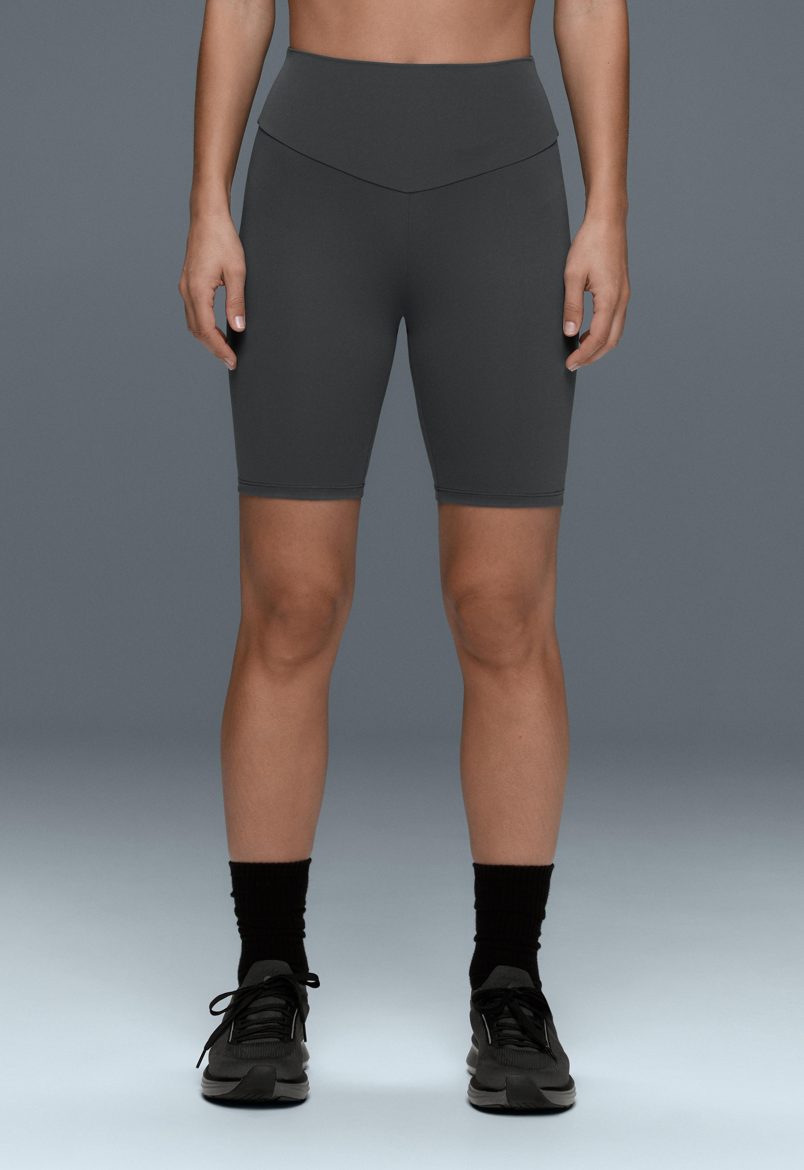 Comfortlux high-rise 20cm biker leggings — STEEL GREY