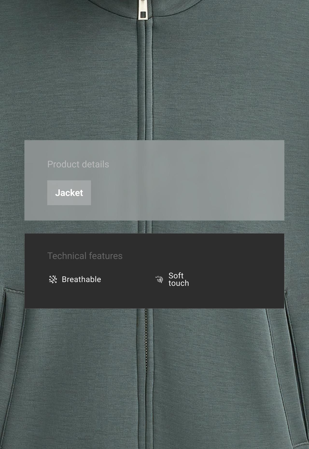 High-neck jacket with modal — OCEAN