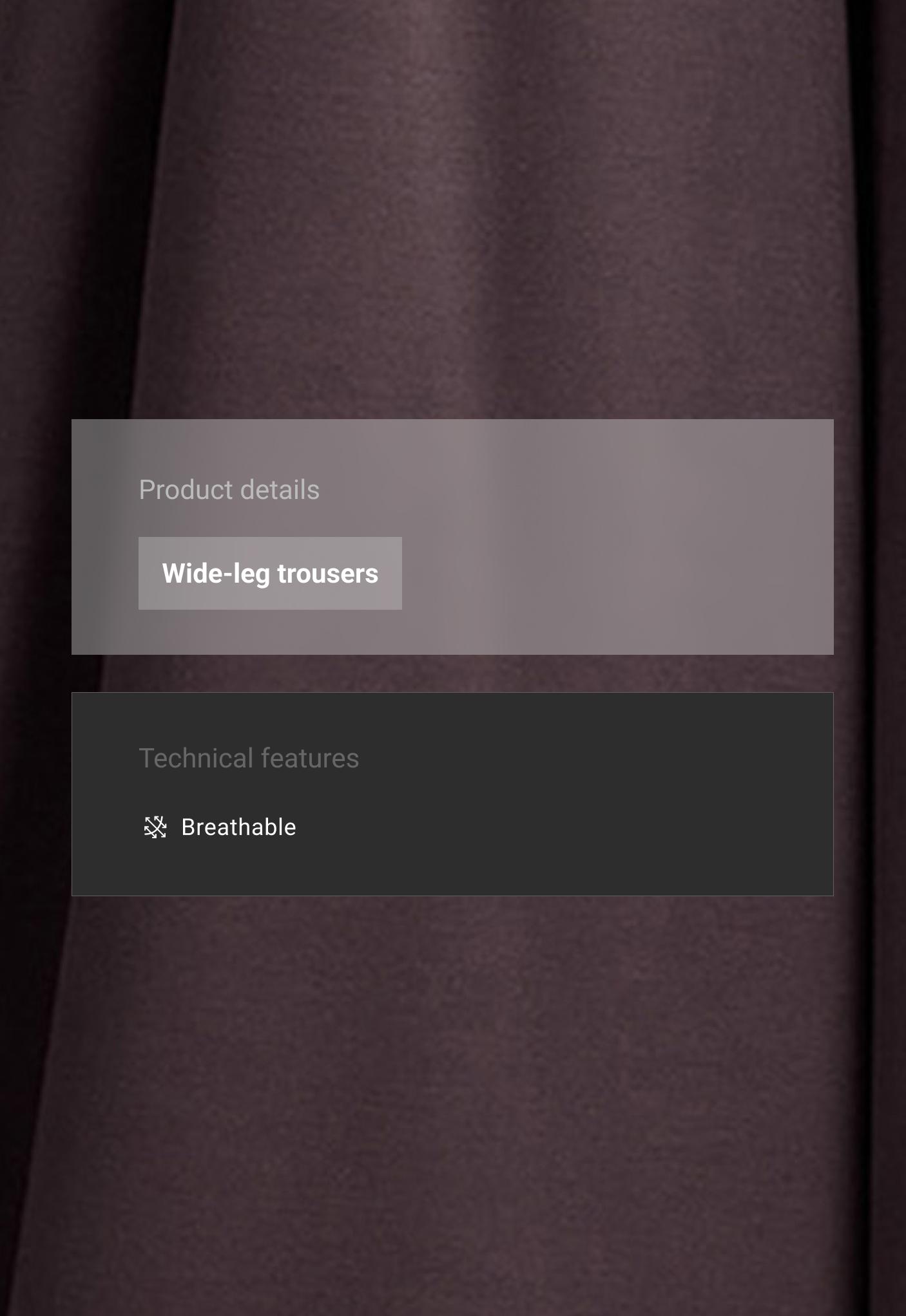 Wide-leg piqué trousers with modal — Purplish brown