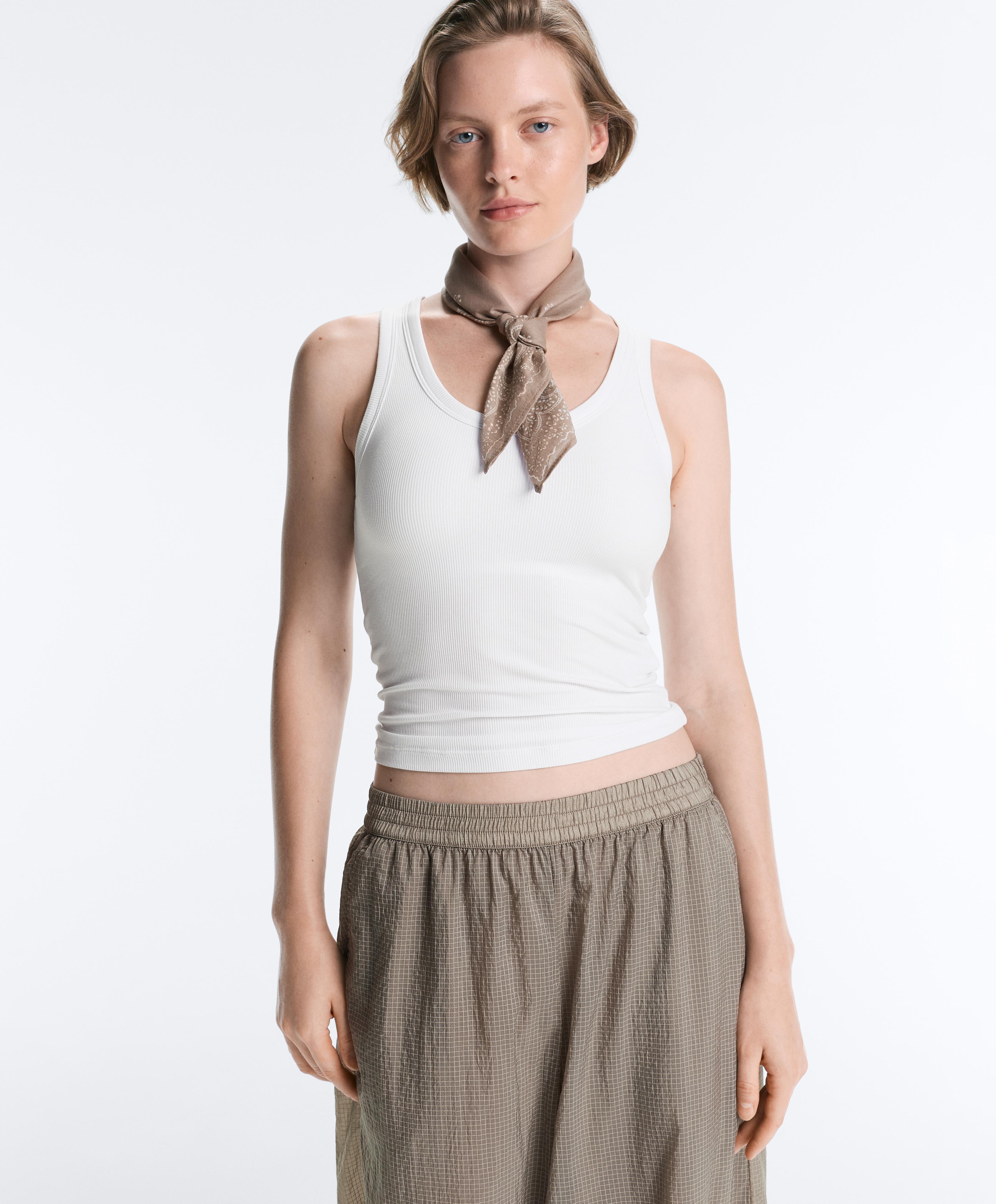 Printed 100% cotton bandana — MINK