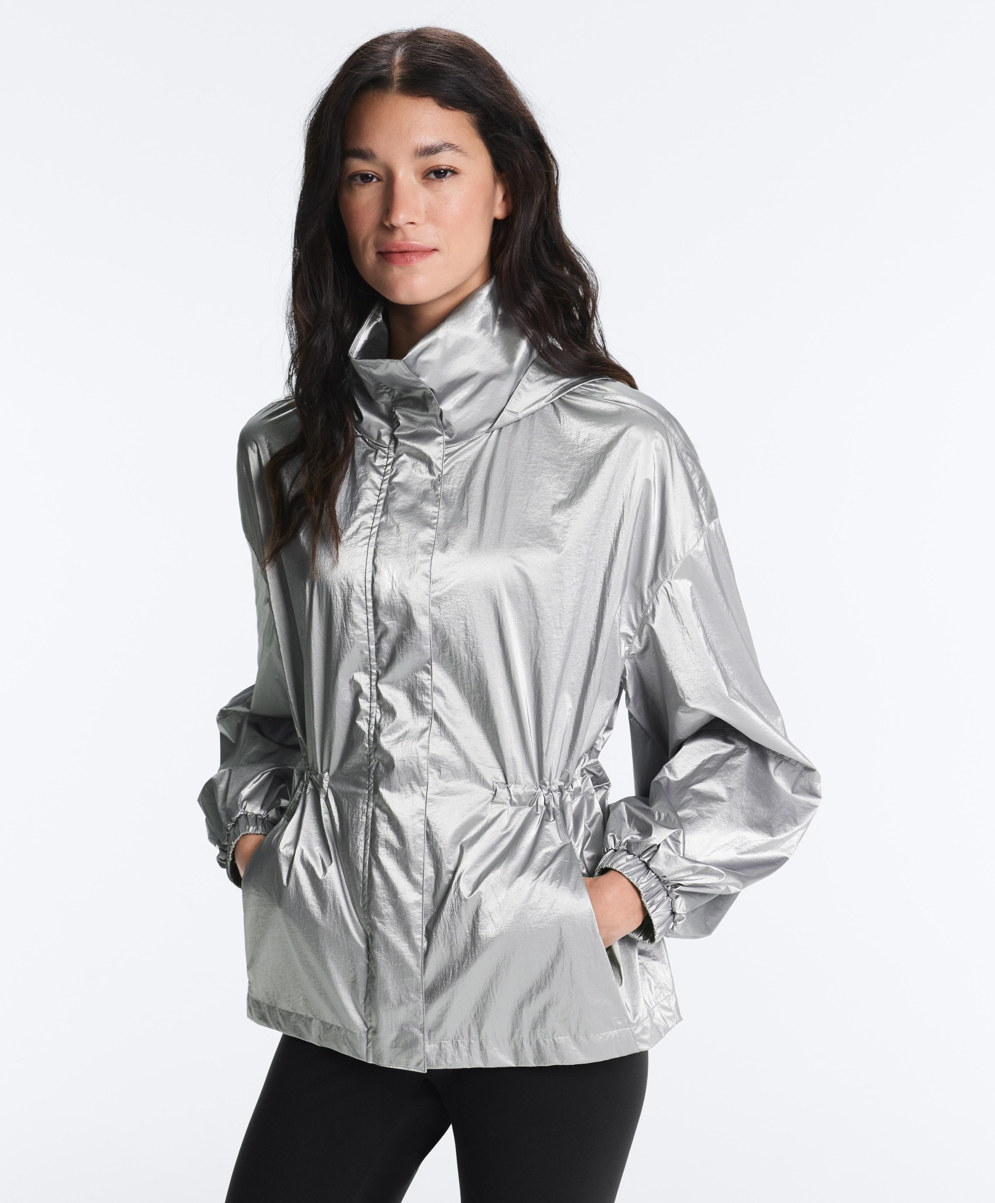 Water-repellent jacket with metallic effect — GREY