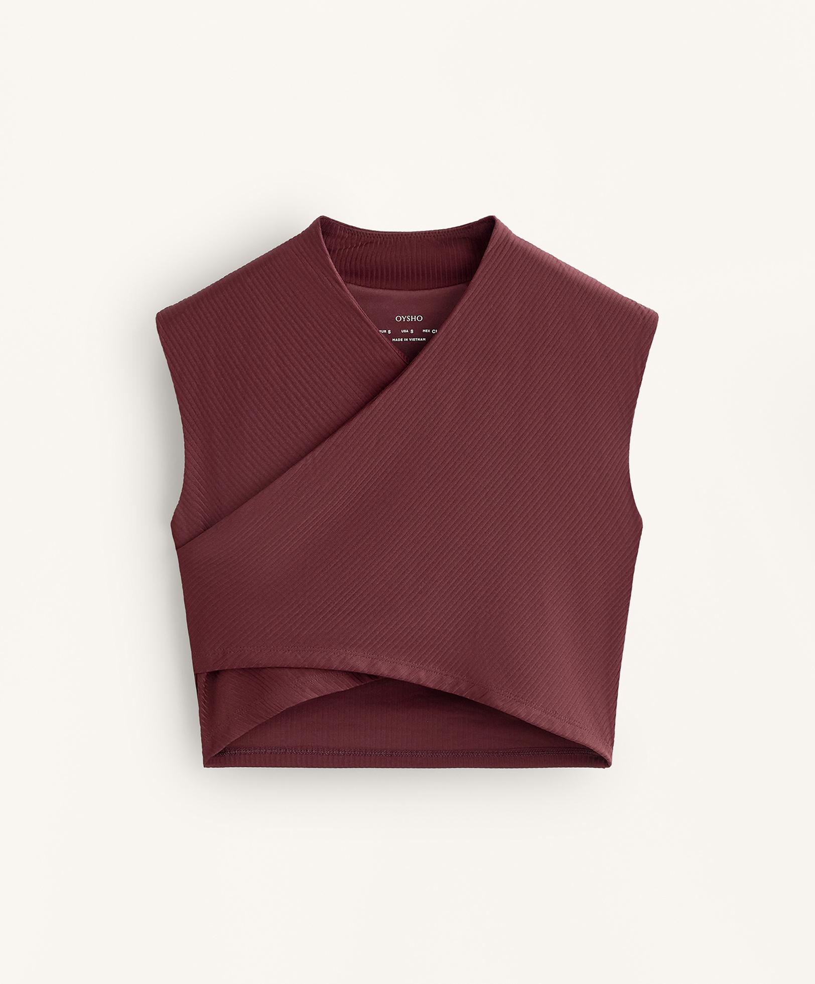 Comfortlux crossover sleeveless Tank top — MAROON