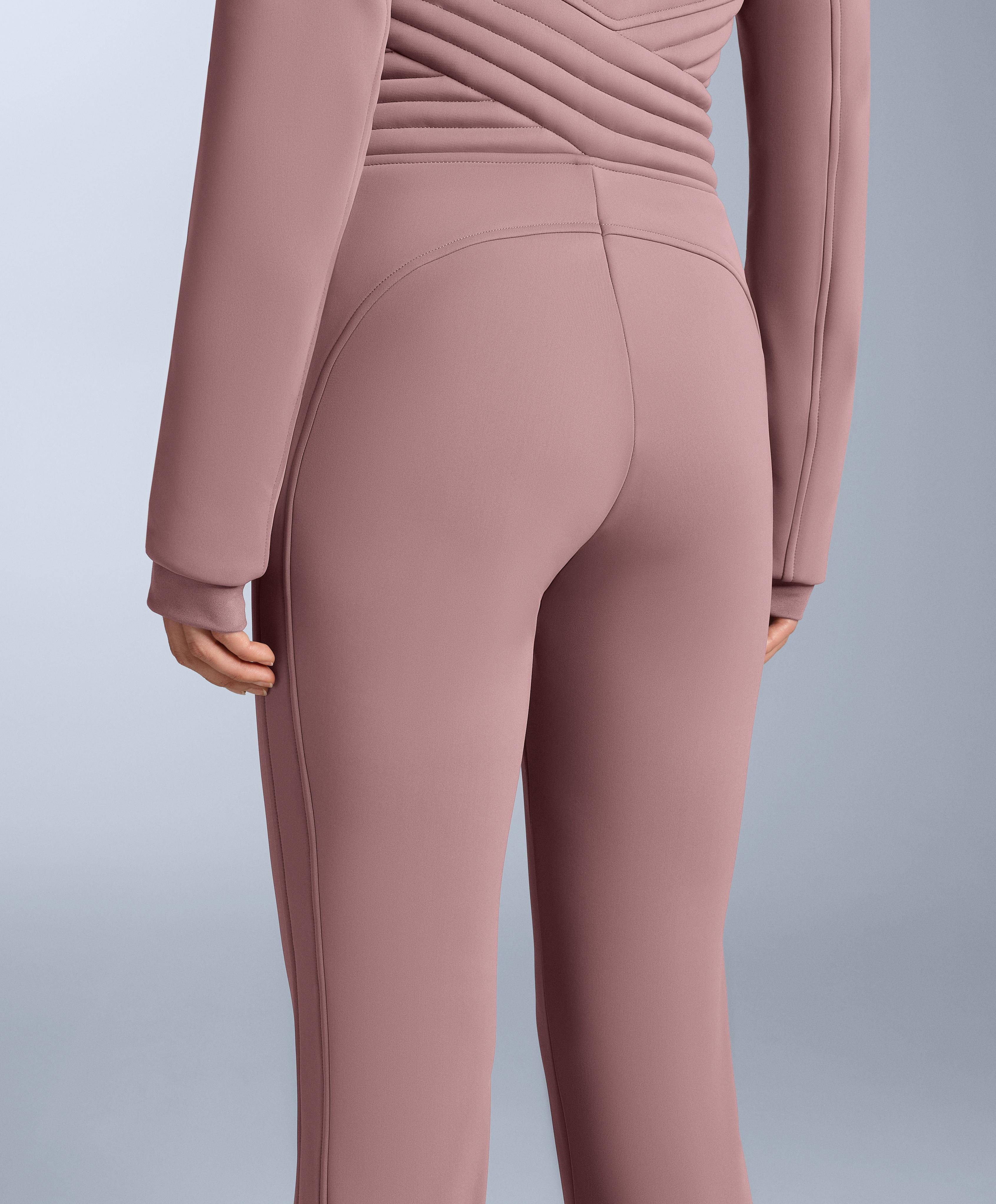 Water-resistant fitted stretch SKI jumpsuit — PINK-MAUVE
