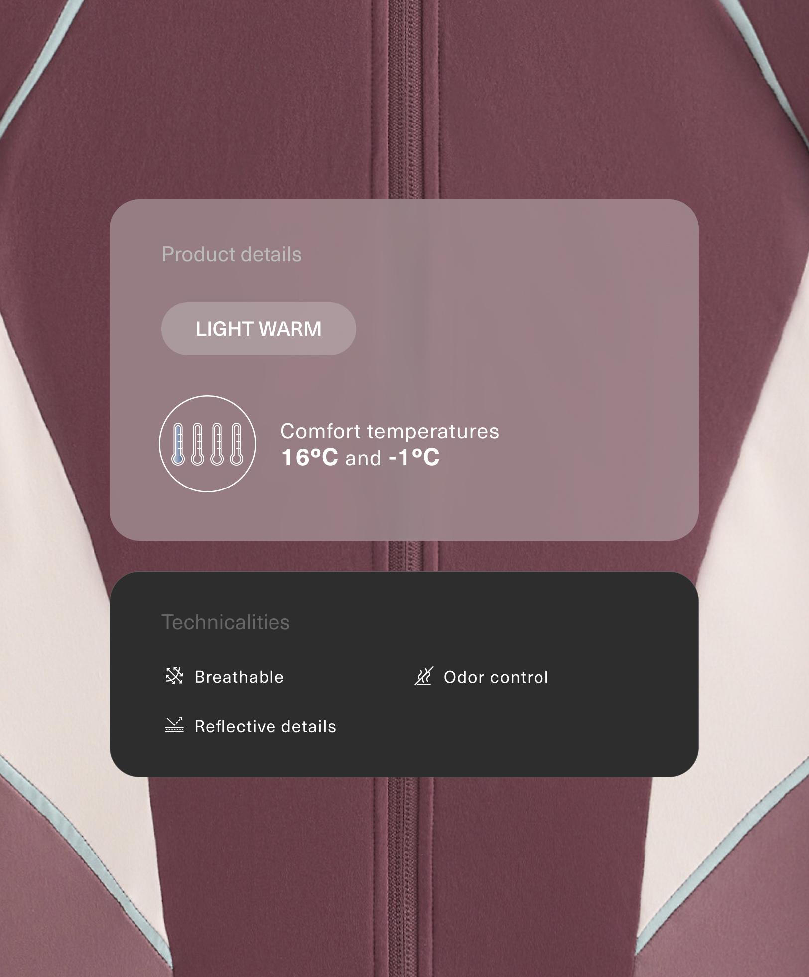 ג'קט מבד טכני light warm מחזיר אור - סוף עונה ג'קט מבד טכני light warm מחזיר אור - סוף עונה