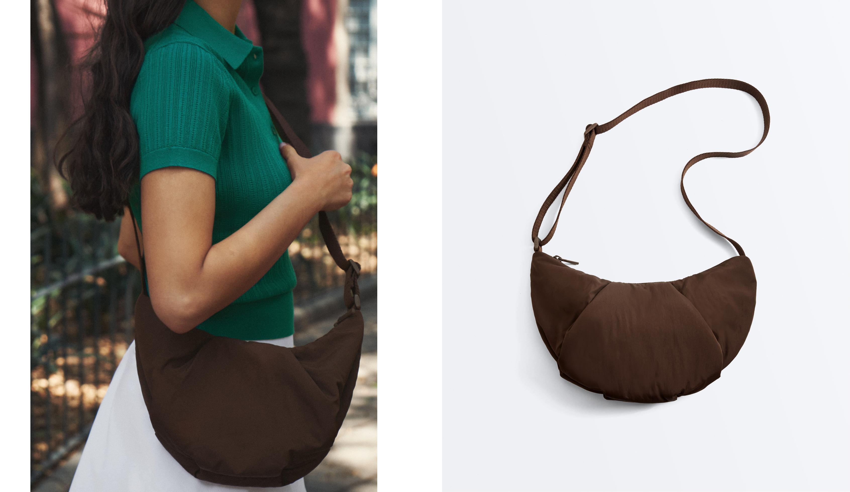 Quilted crossbody bag — BROWN