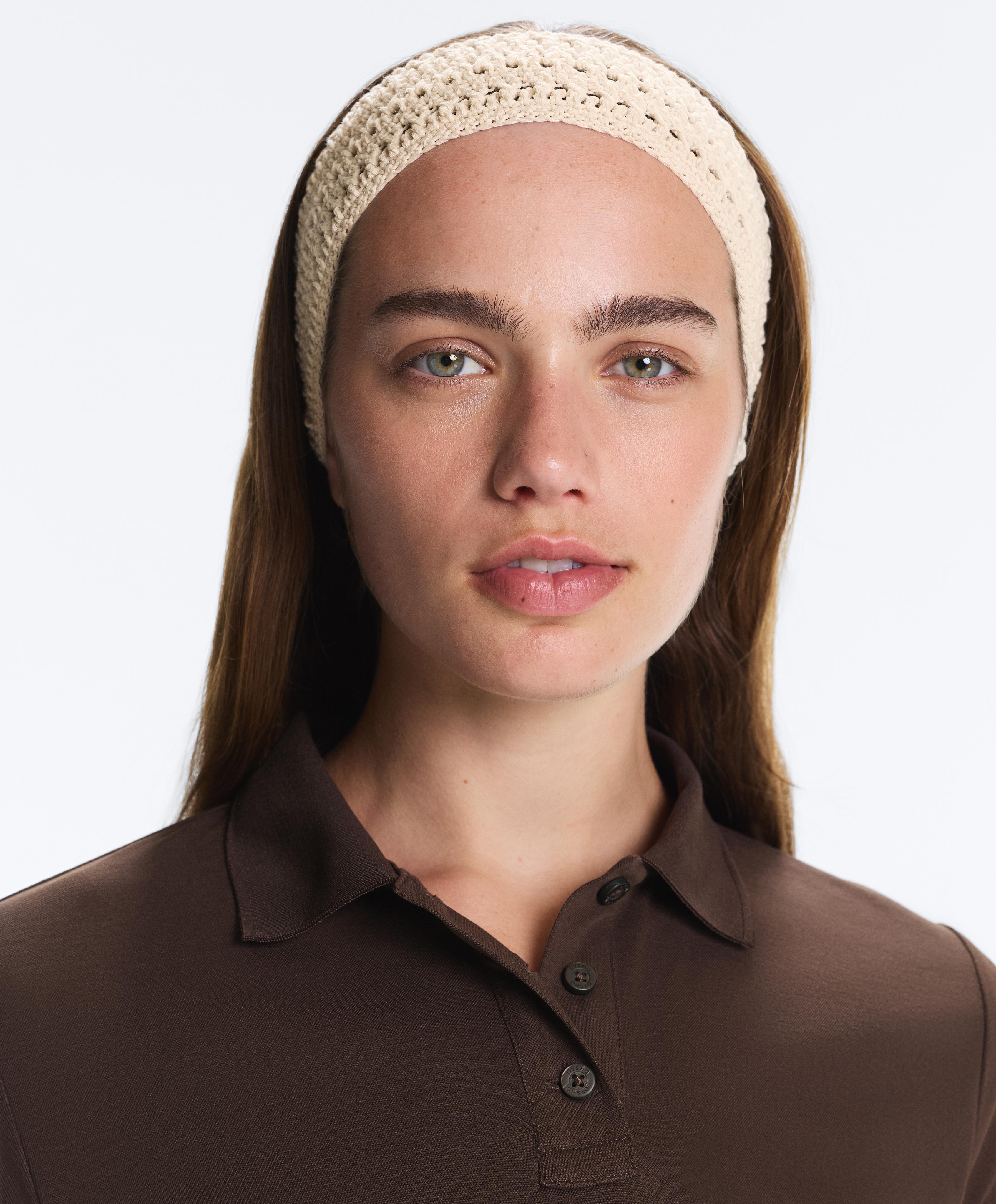 Crochet headband — ECRU