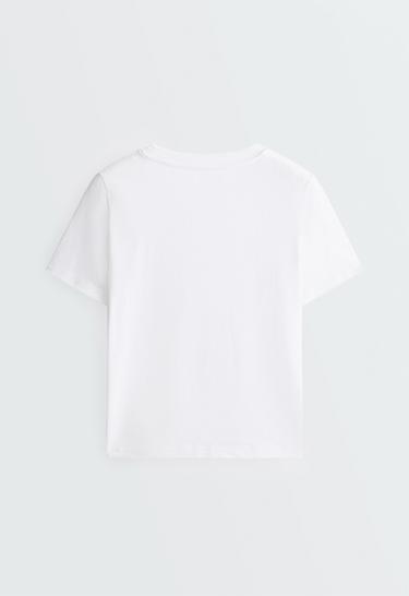 Regular cotton blend short-sleeve T-shirt — WHITE  6