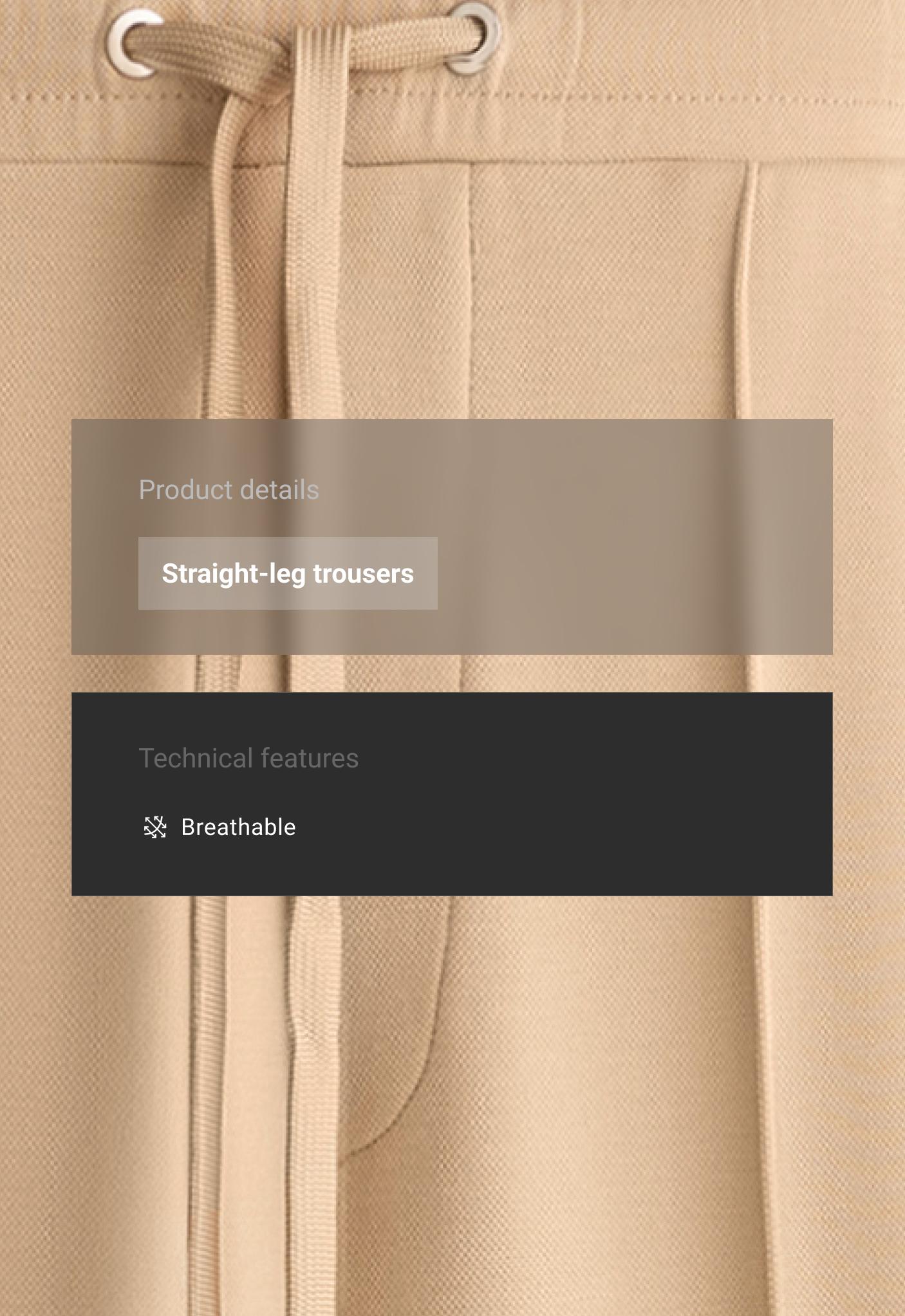 Cotton piqué straight-leg trousers — BEIGE