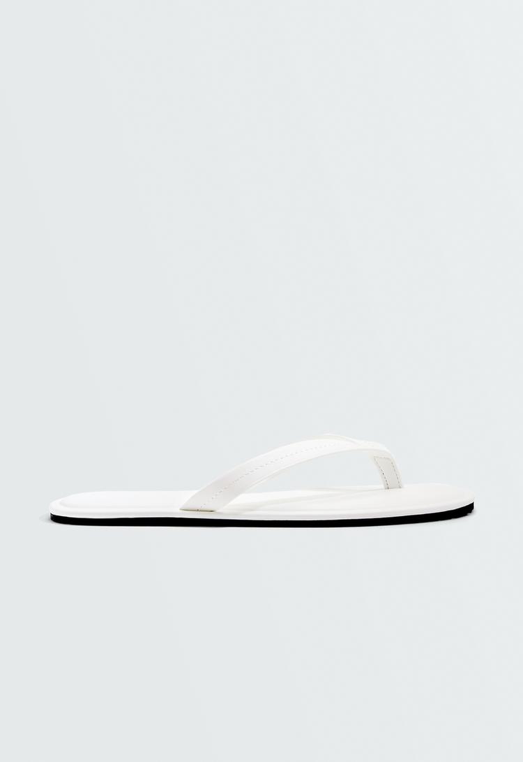 Minimalist flat sandals — WHITE