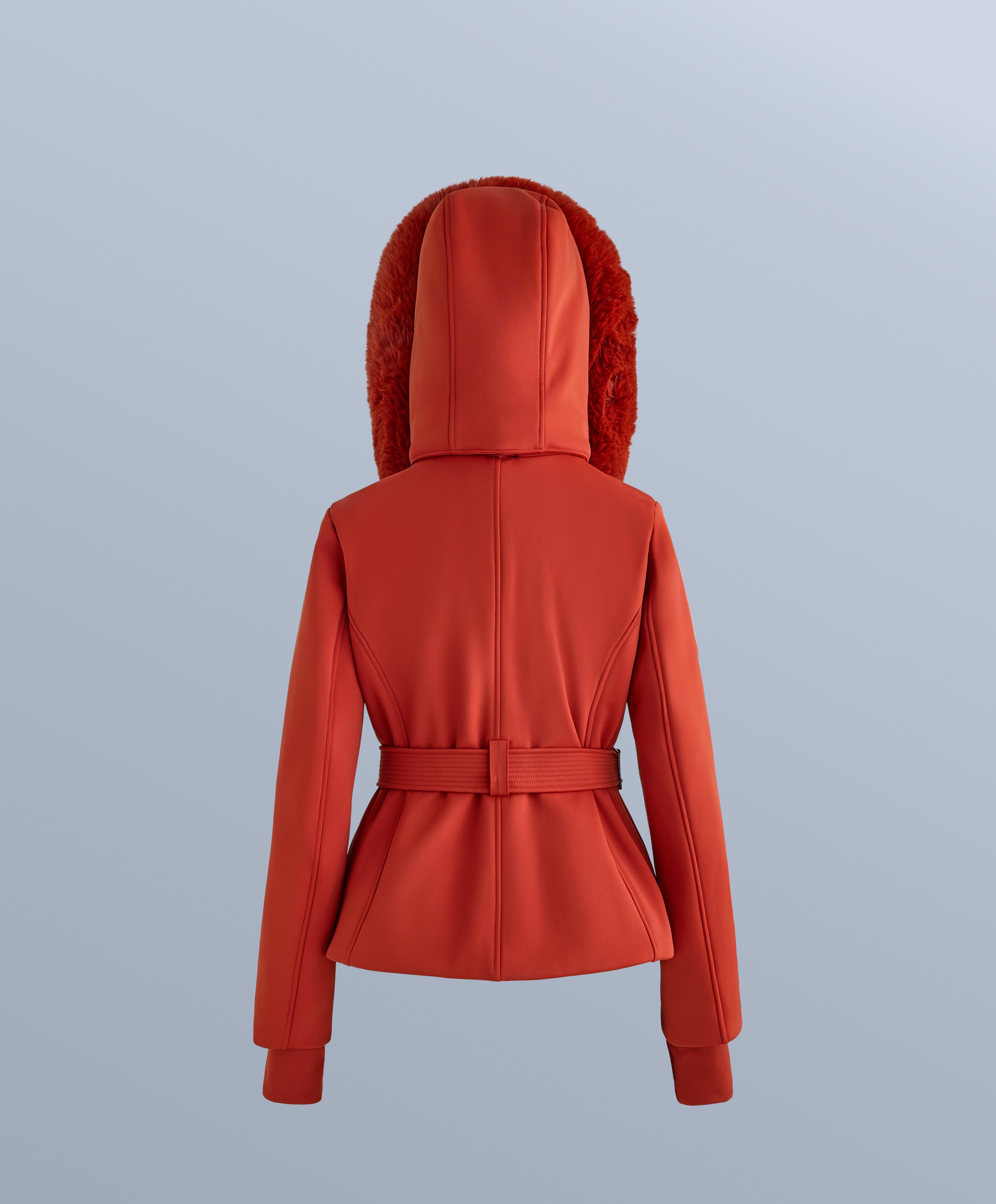 Primaloft® SKI water-resistant super-slim fit jacket — BRIGHT BURNT ORANGE 